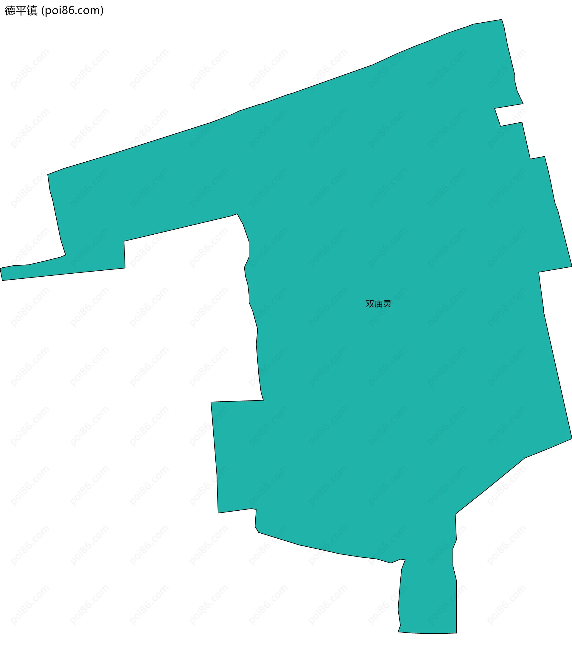 德平镇边界地图(五级行政区划)