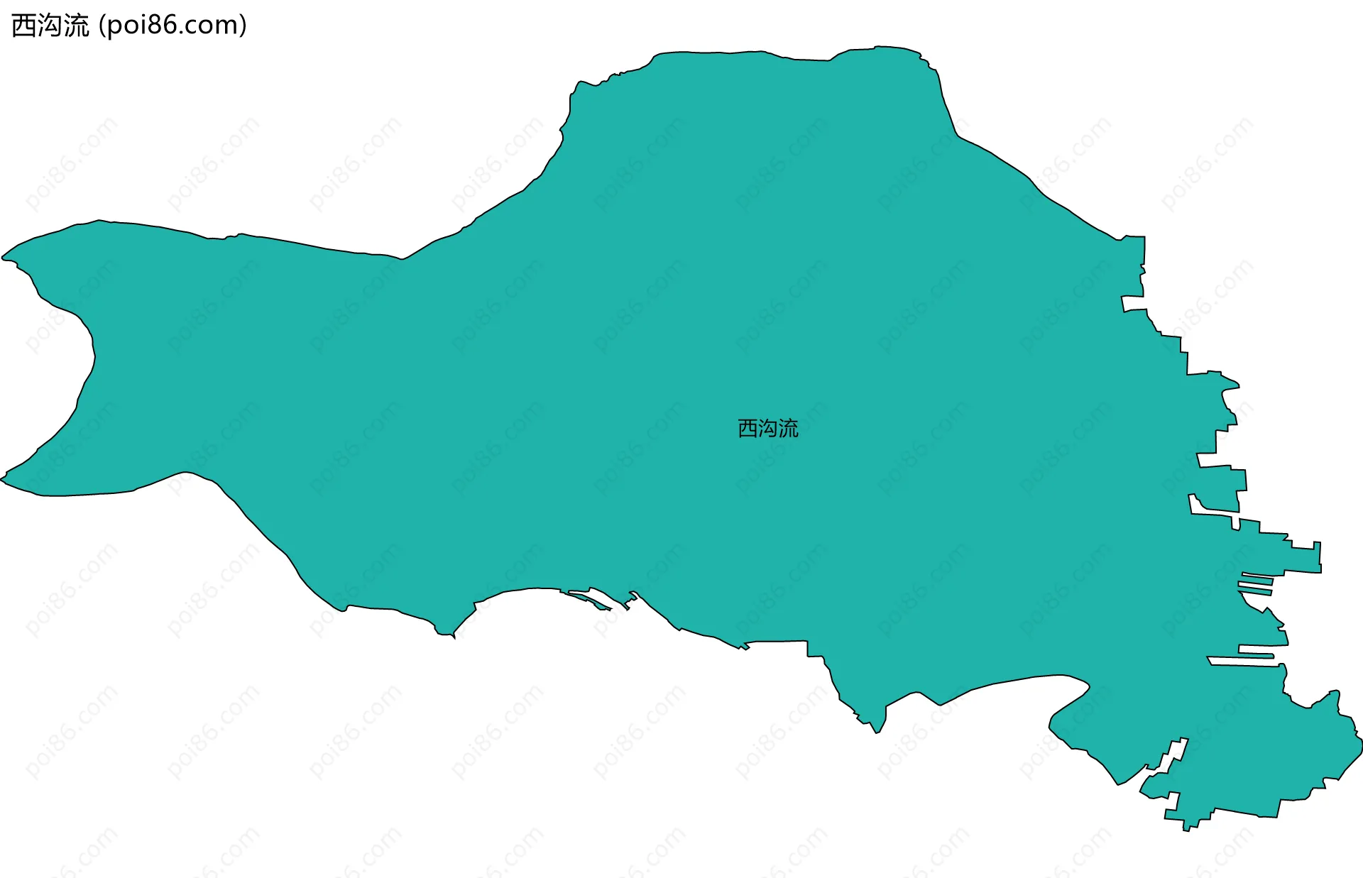 西沟流边界地图