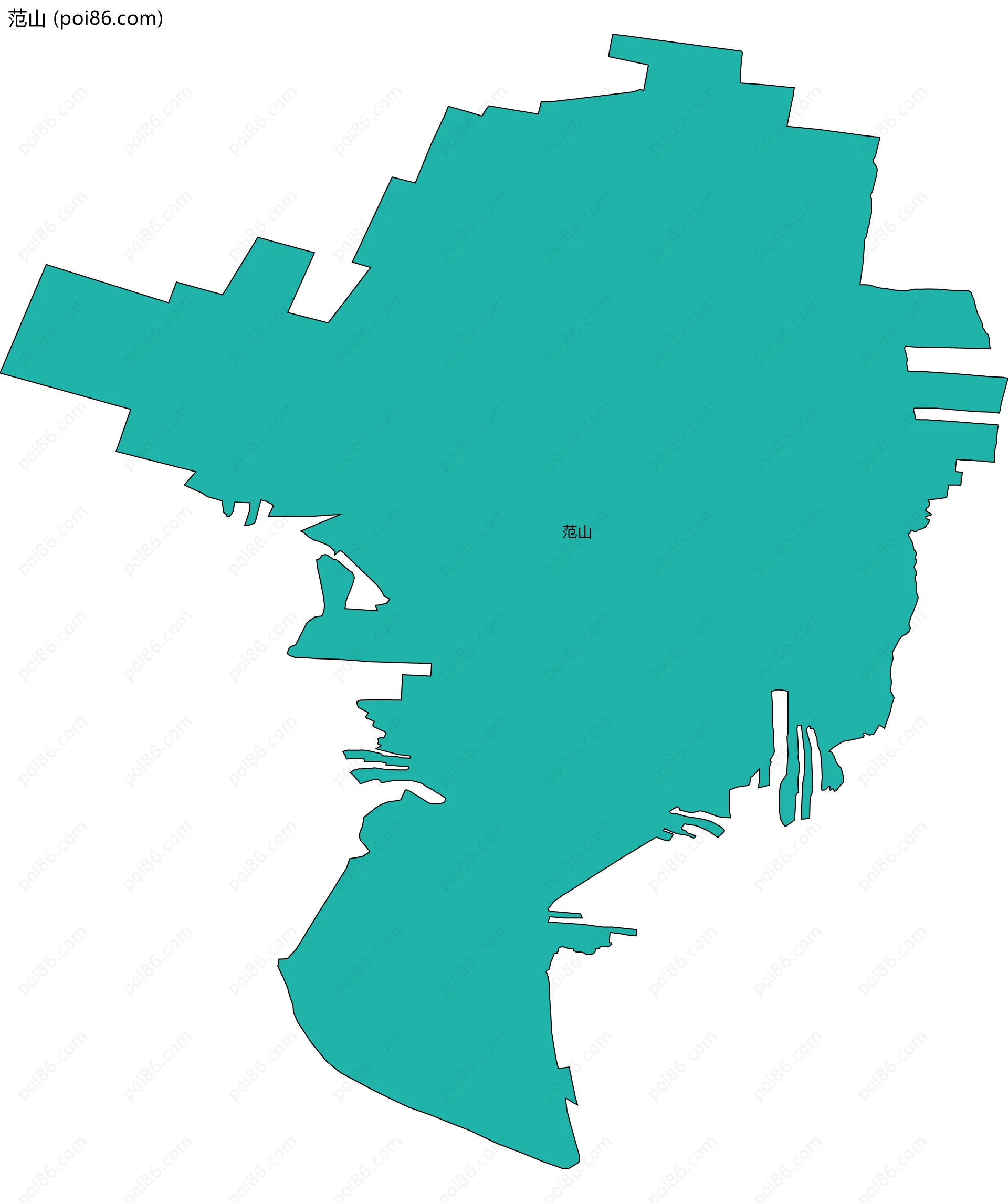 范山边界地图