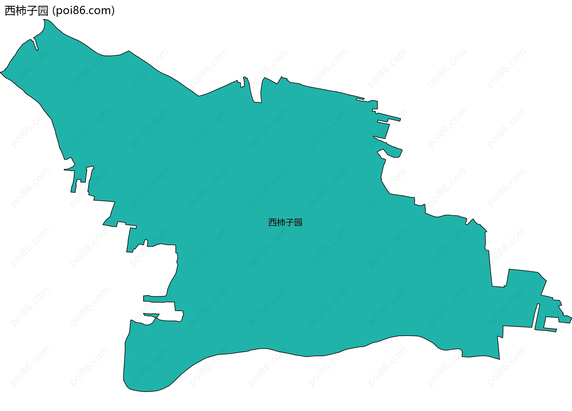 西柿子园边界地图