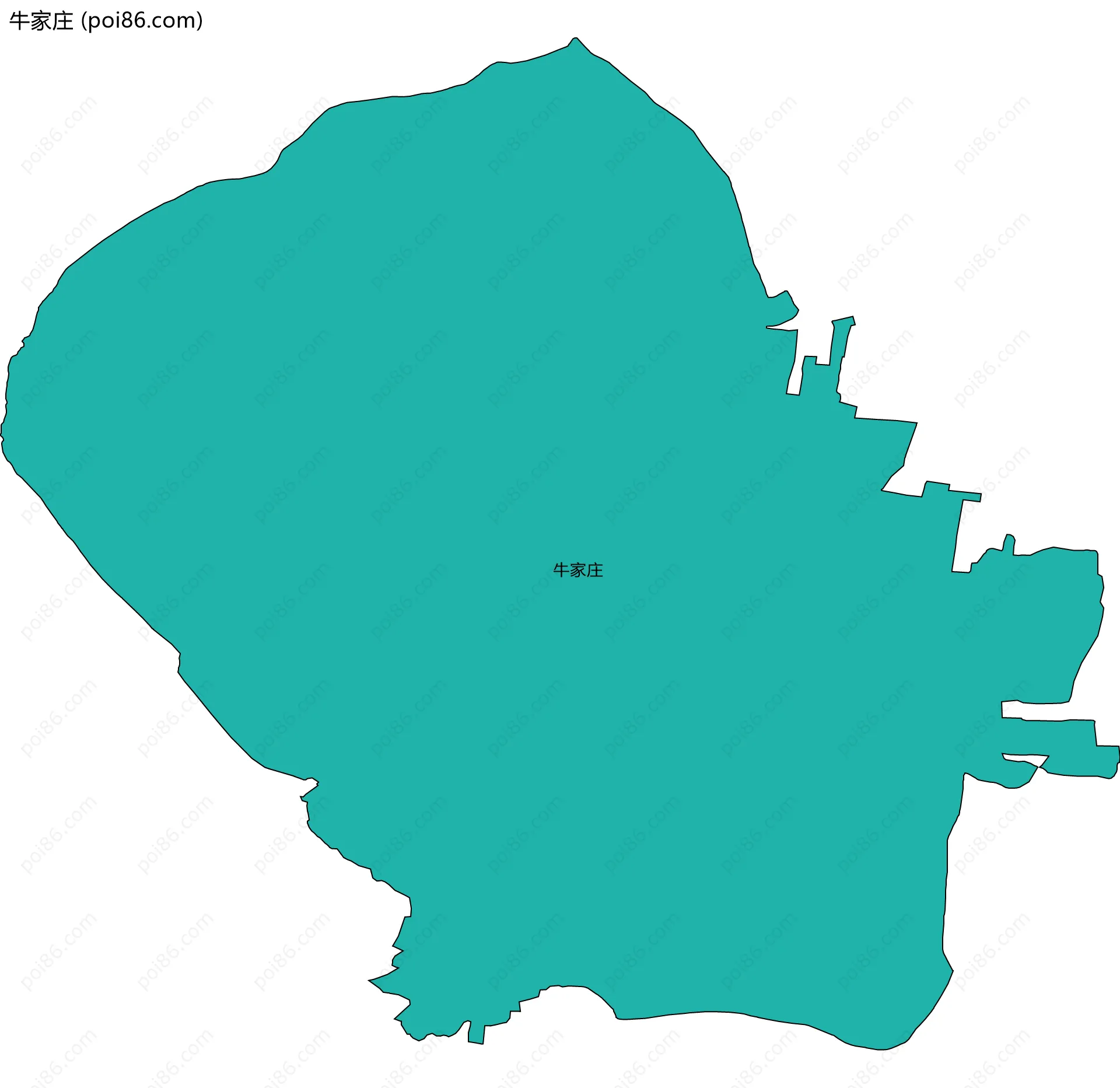 牛家庄边界地图