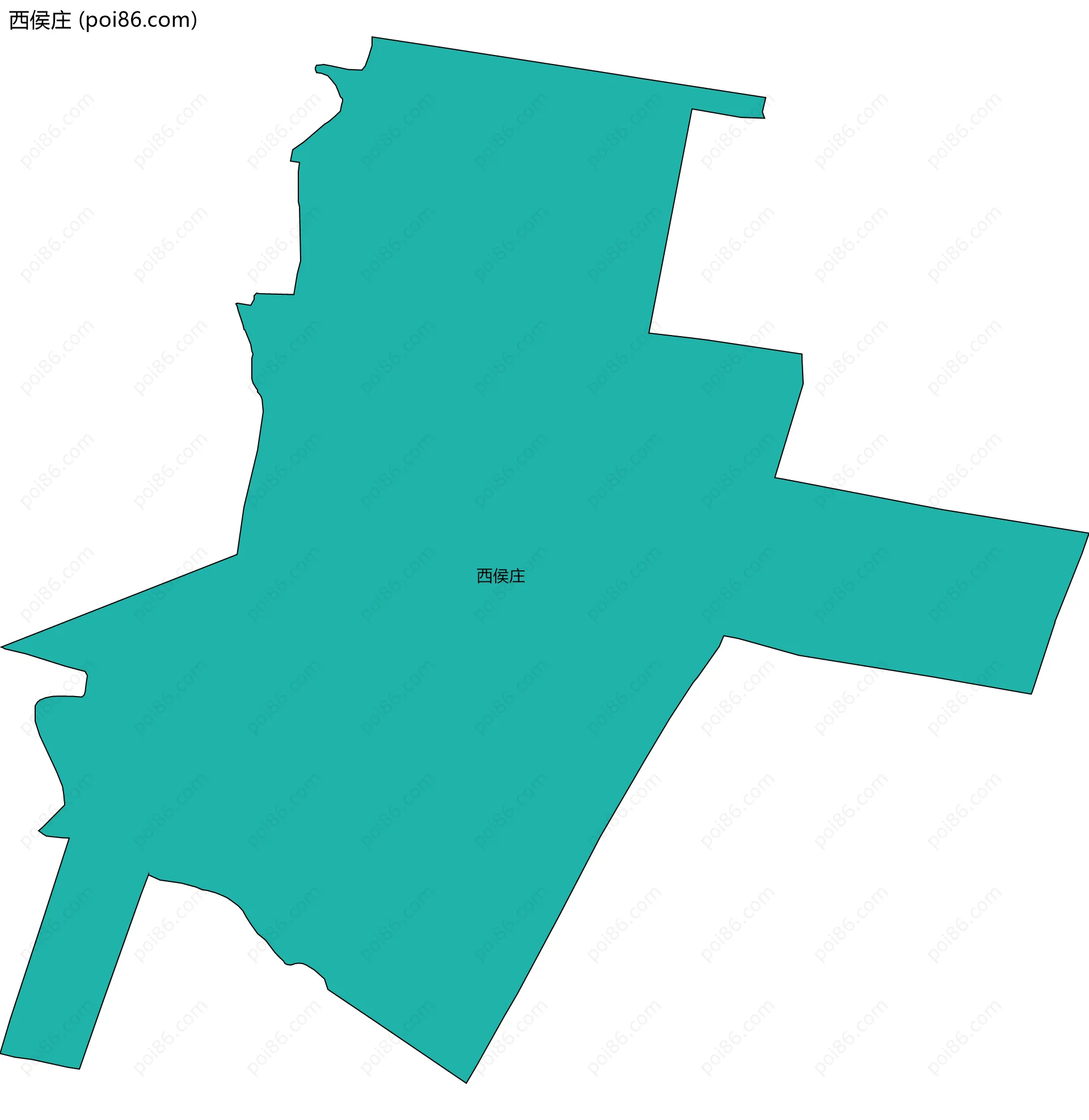 西侯庄边界地图