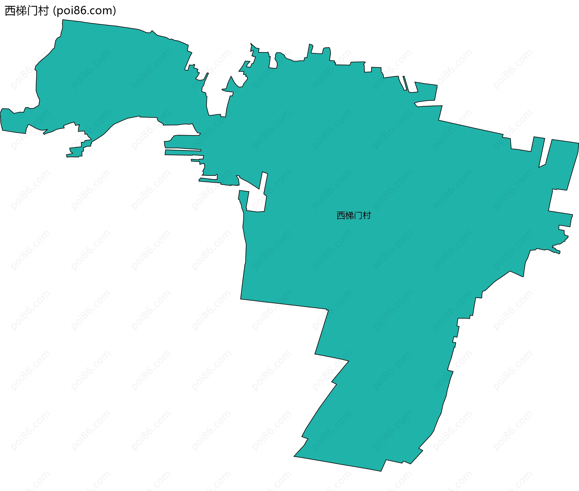 西梯门村边界地图