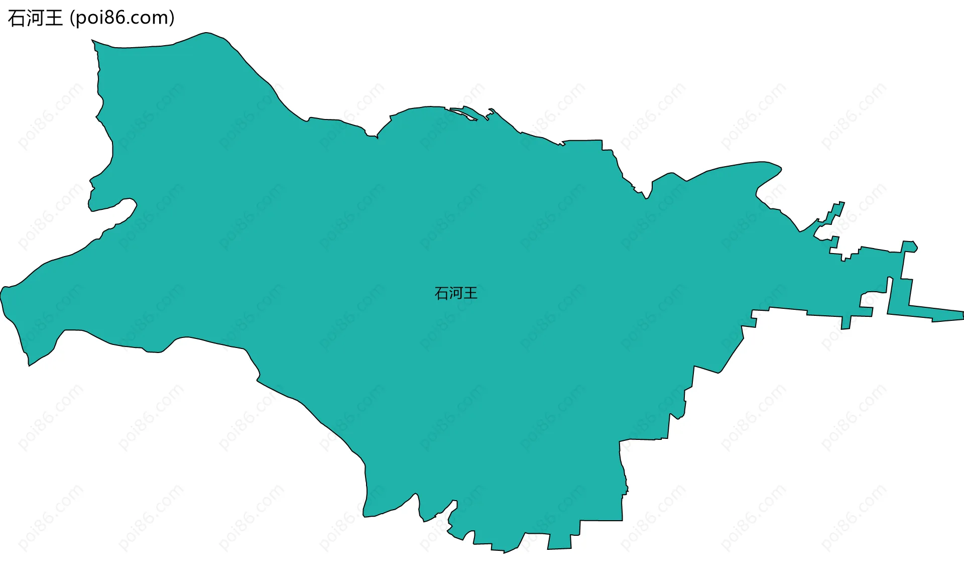 石河王边界地图
