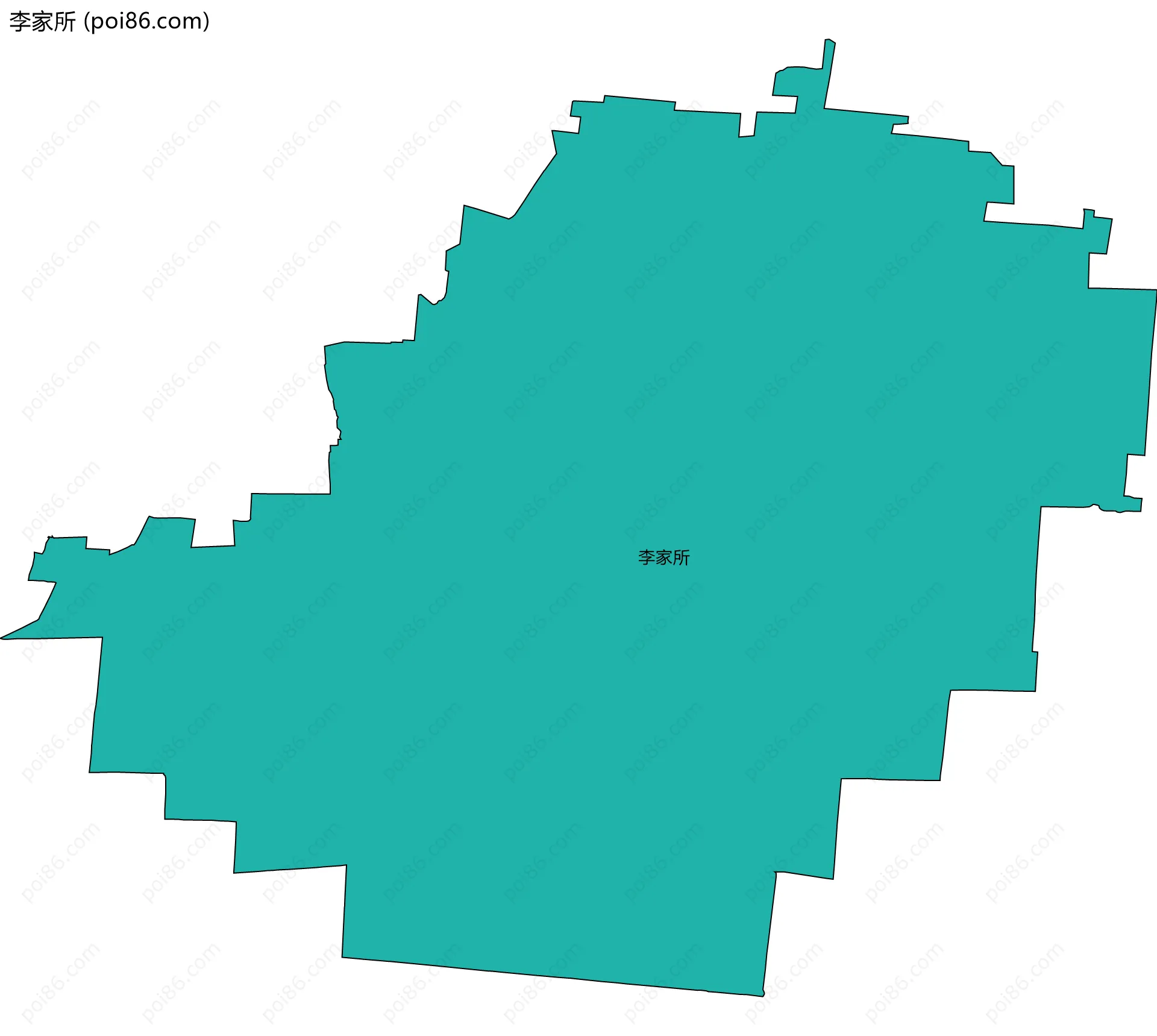 李家所边界地图