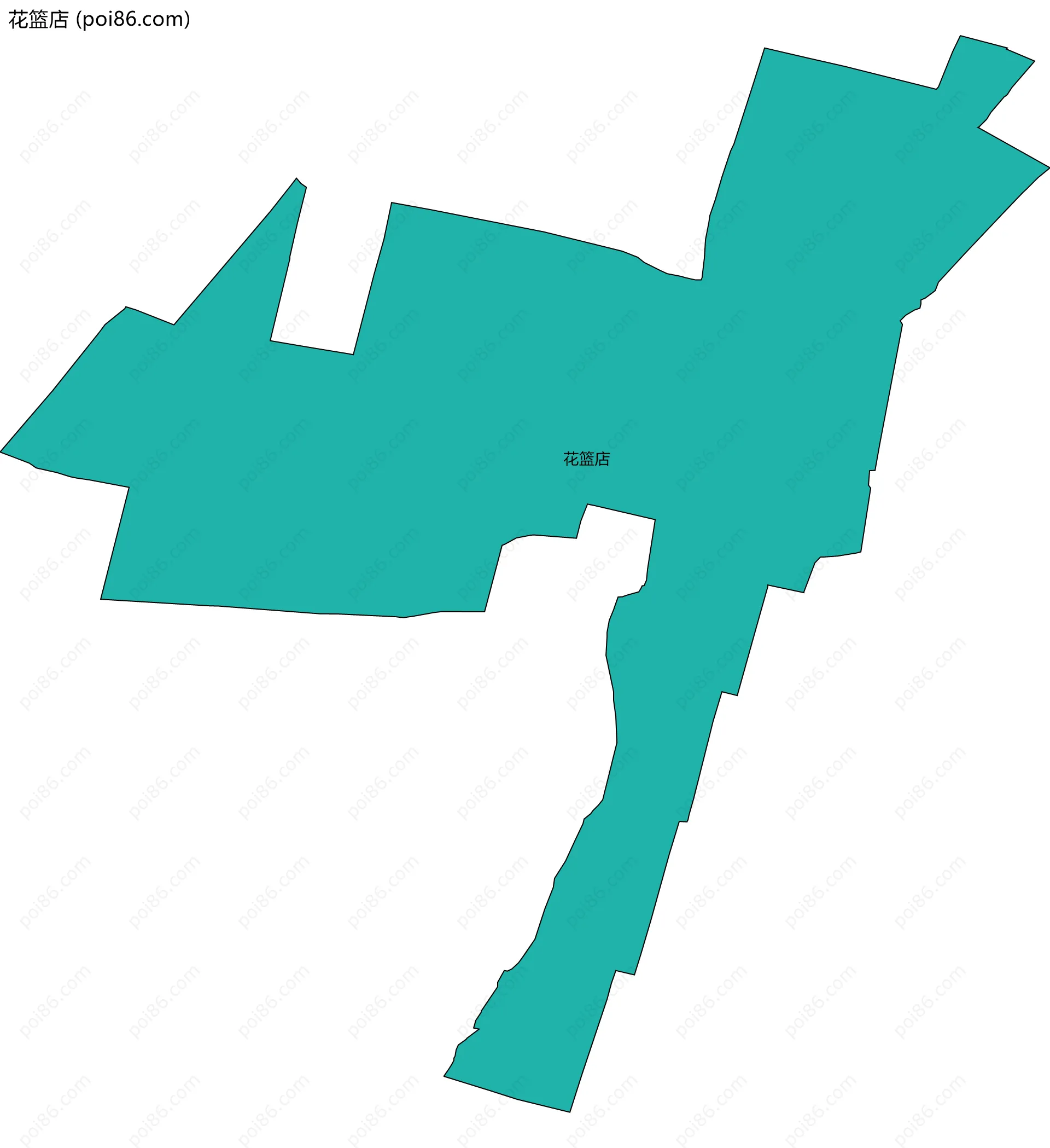 花篮店边界地图