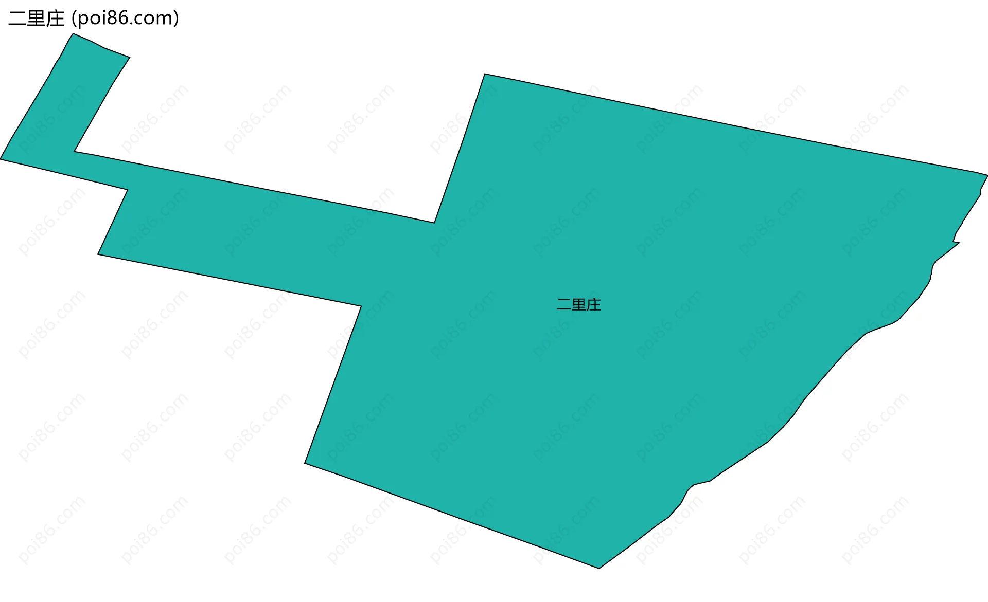 二里庄边界地图