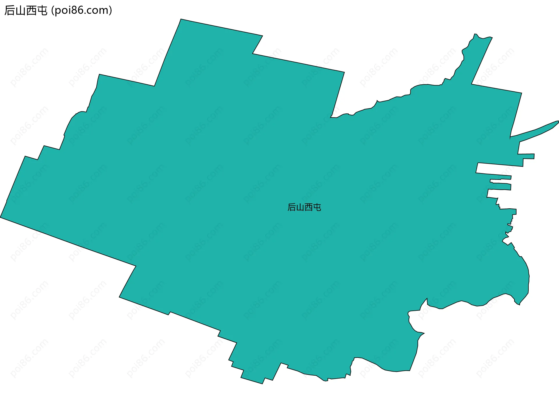 后山西屯边界地图