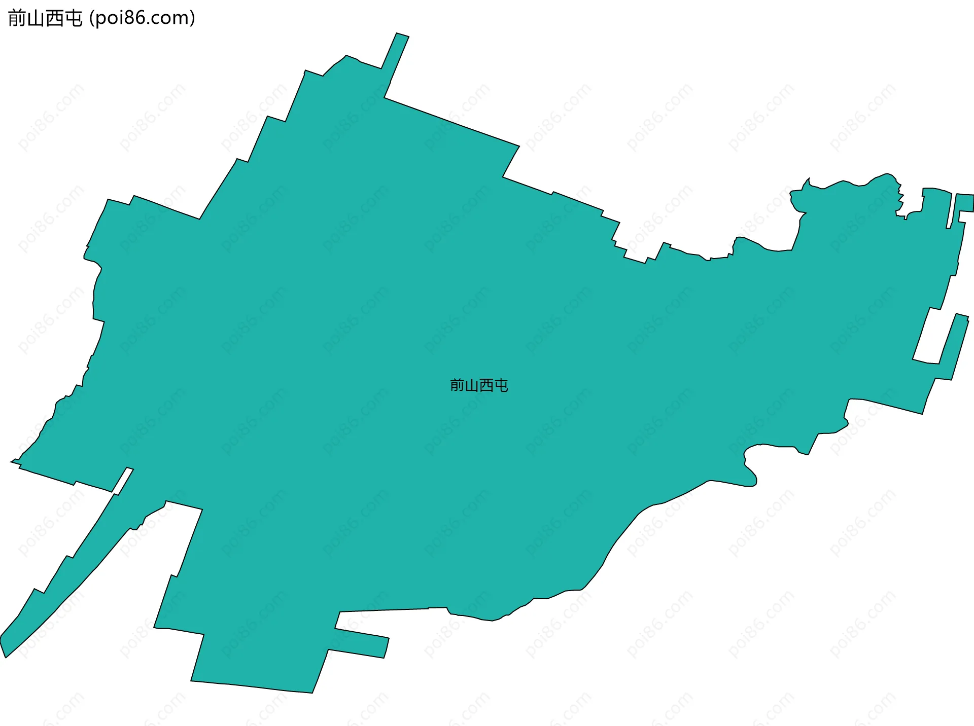 前山西屯边界地图