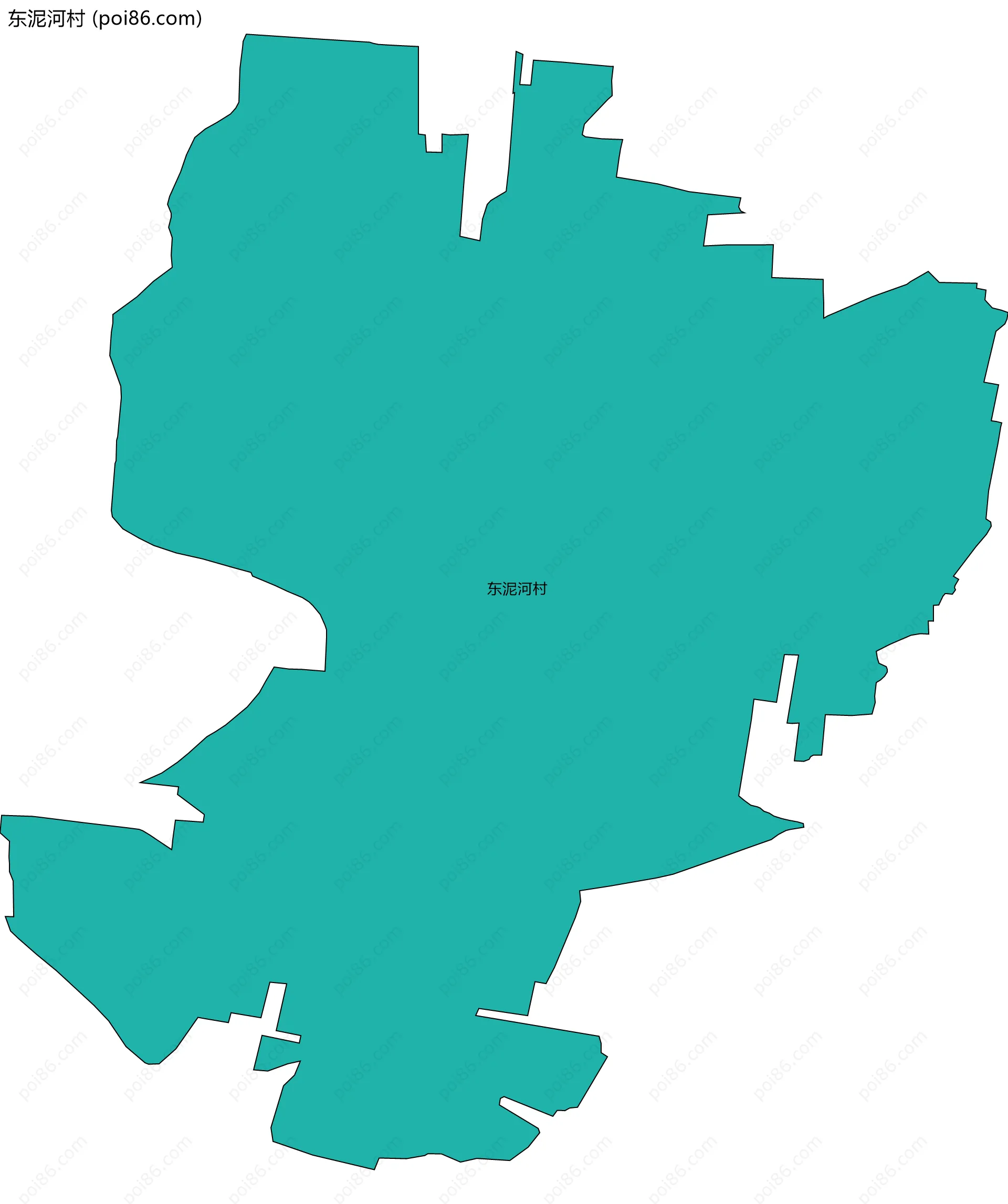 东泥河村边界地图