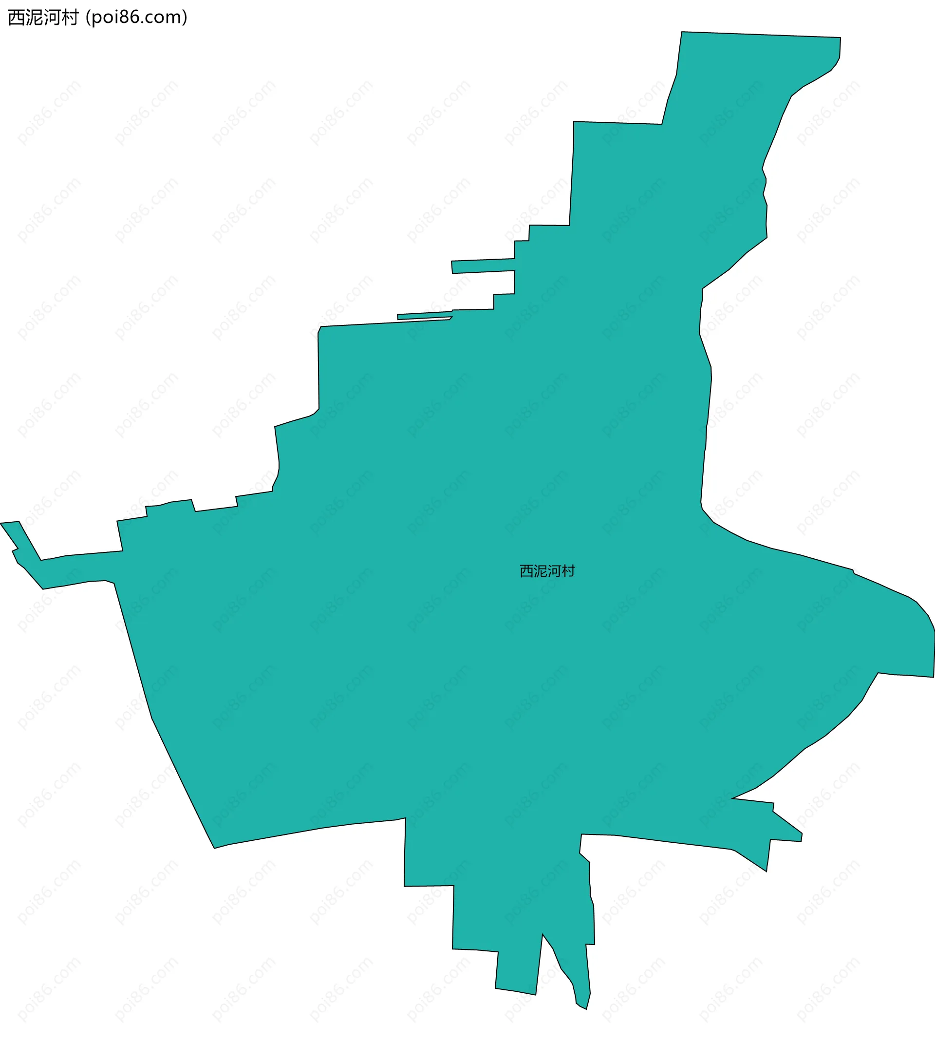 西泥河村边界地图