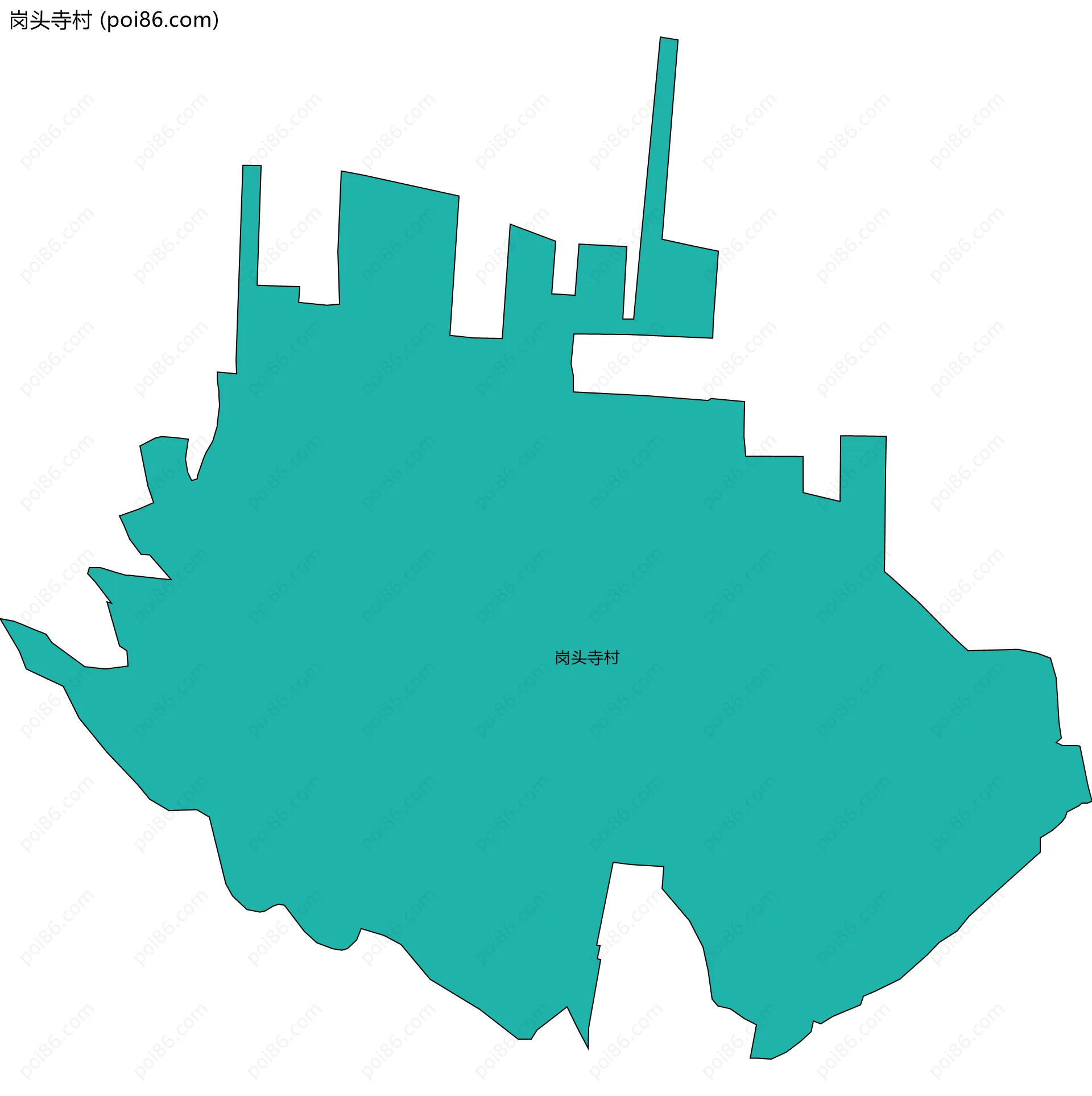 岗头寺村边界地图
