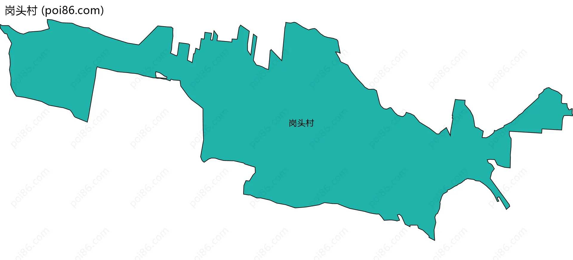 岗头村边界地图