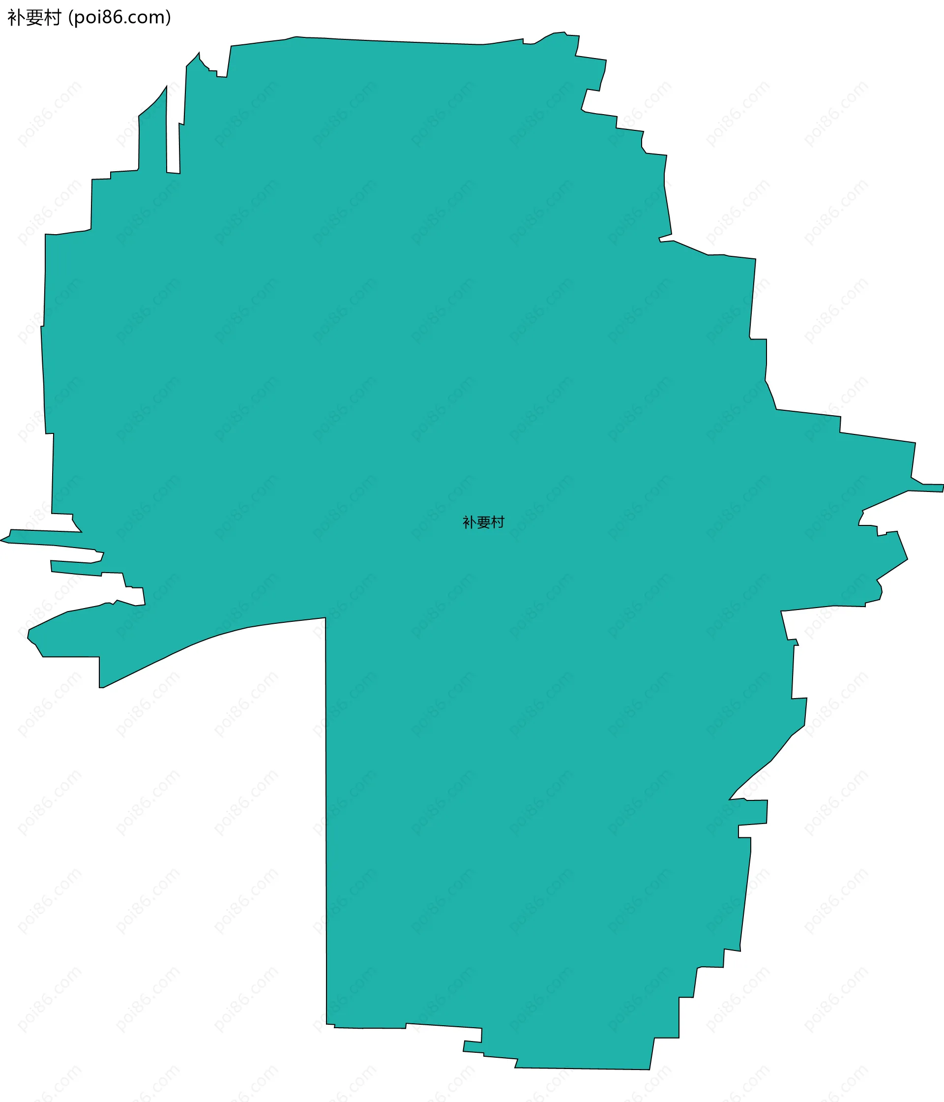 补要村边界地图