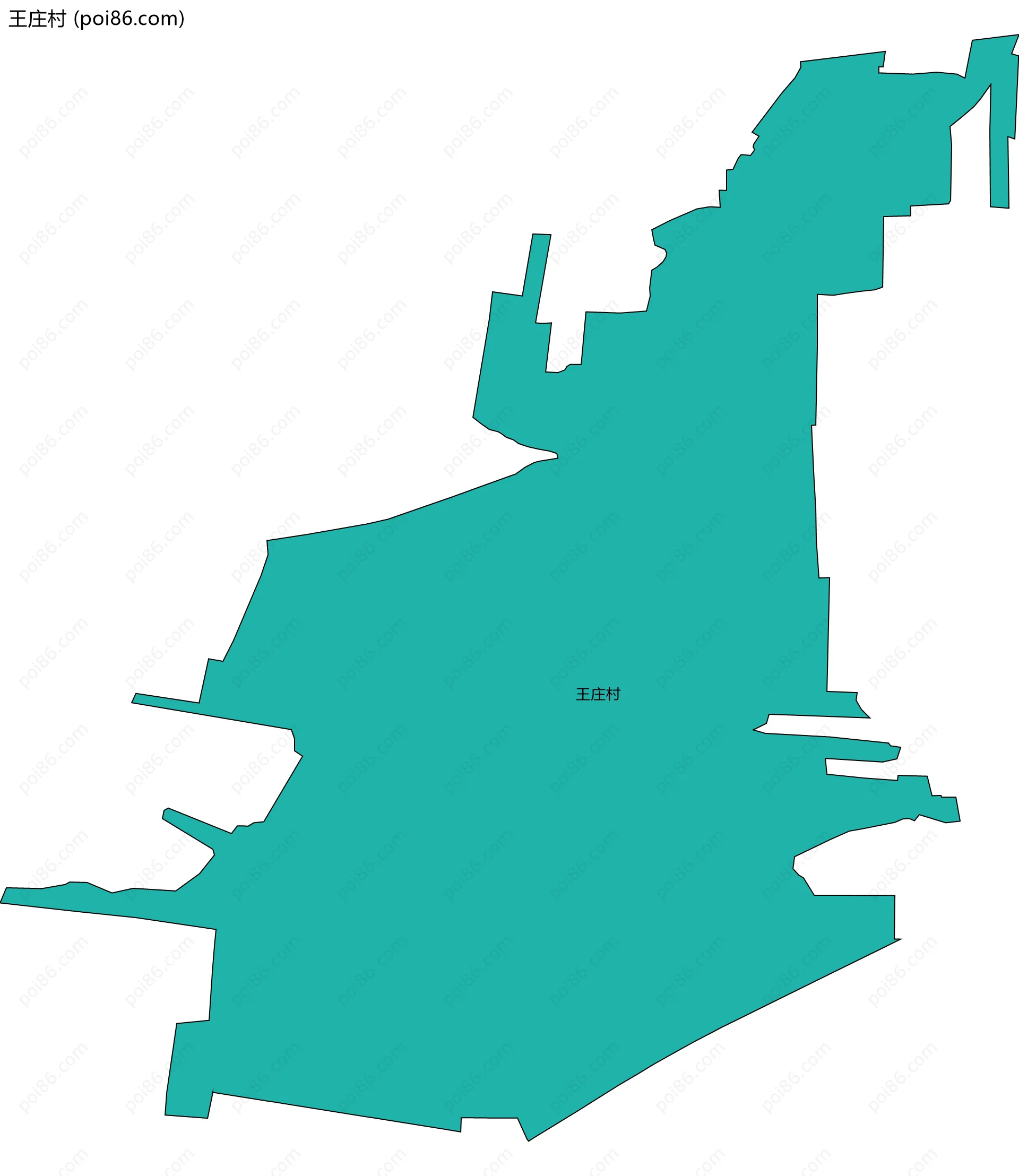 王庄村边界地图