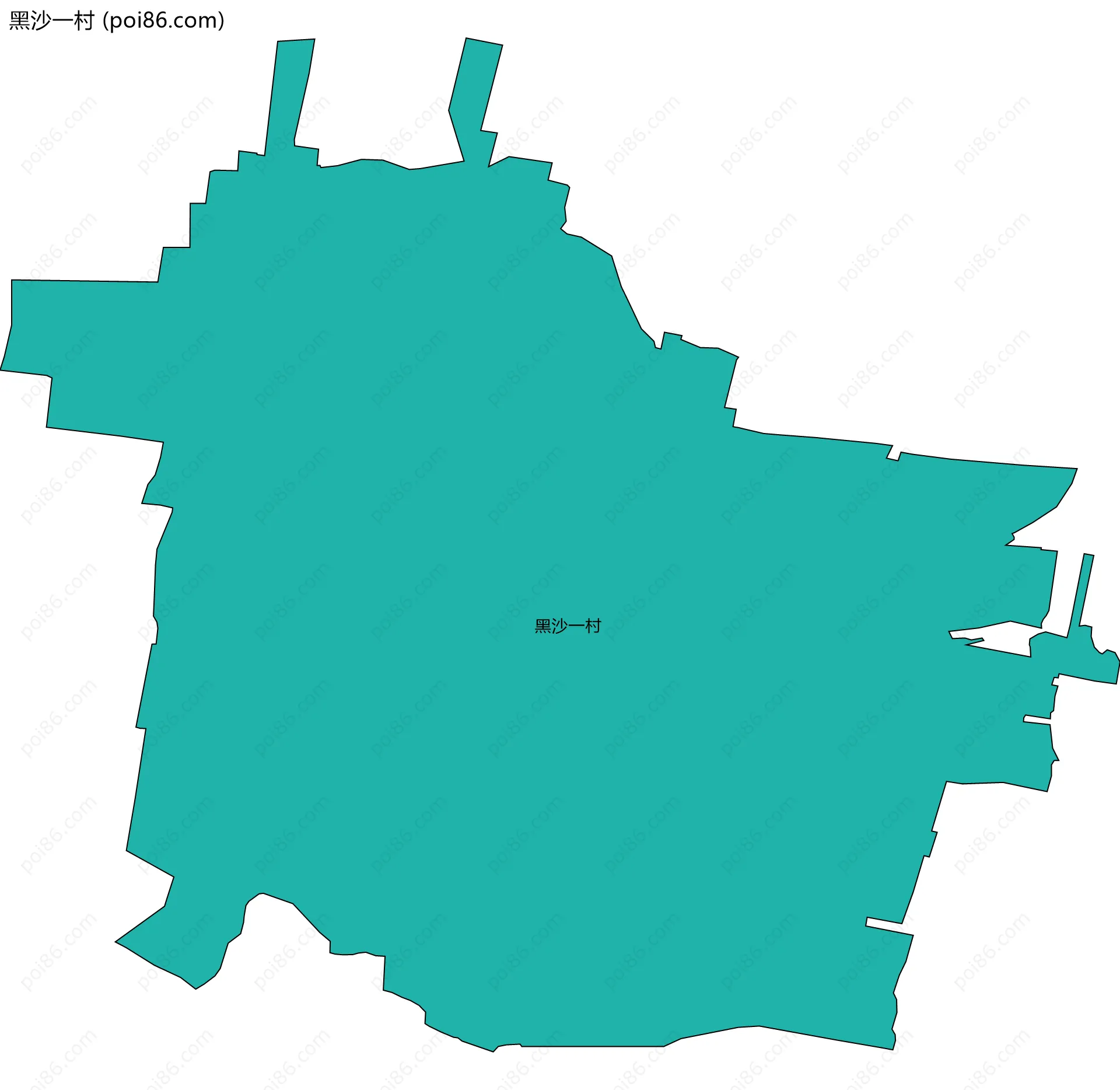 黑沙一村边界地图