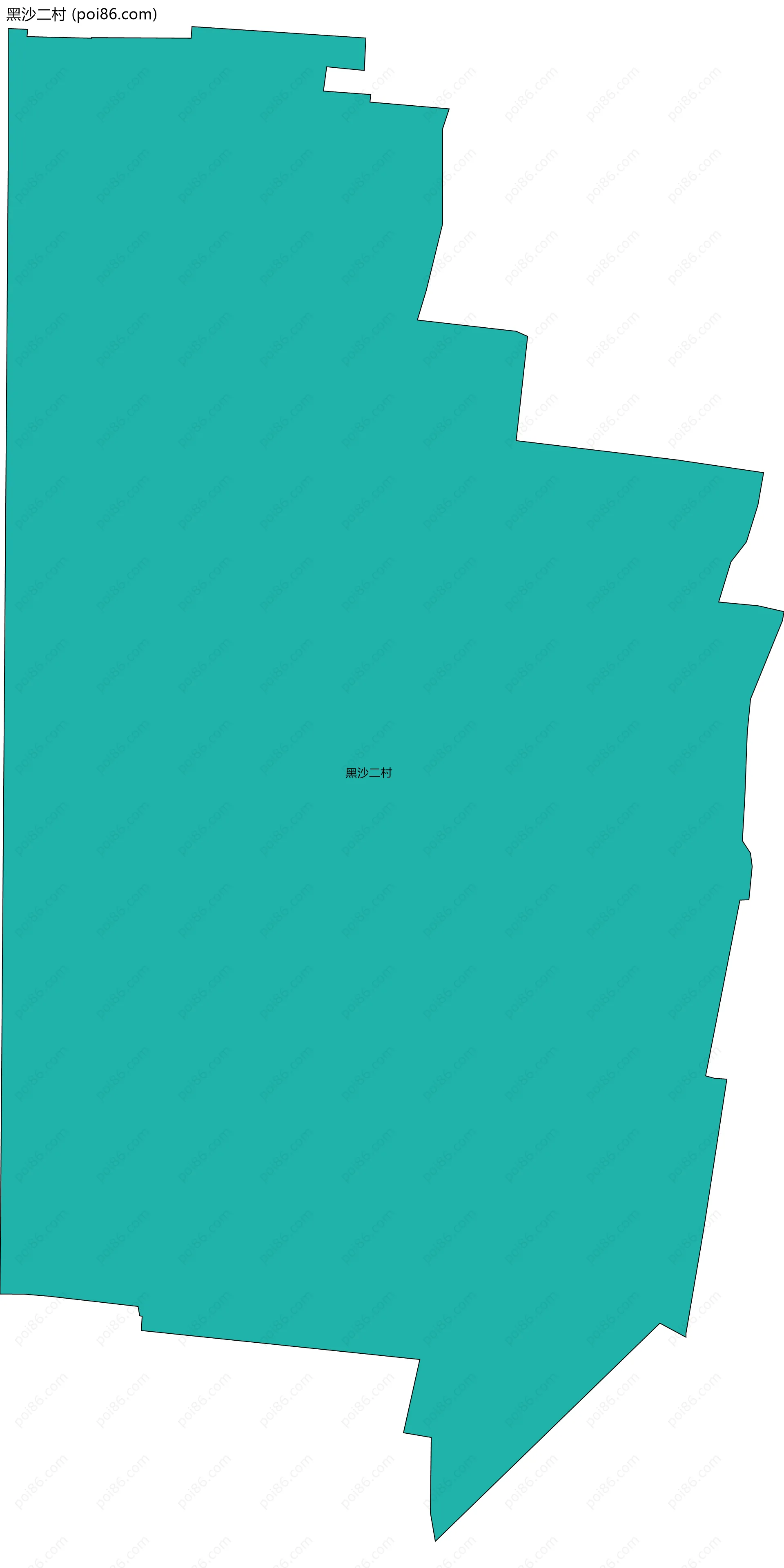 黑沙二村边界地图