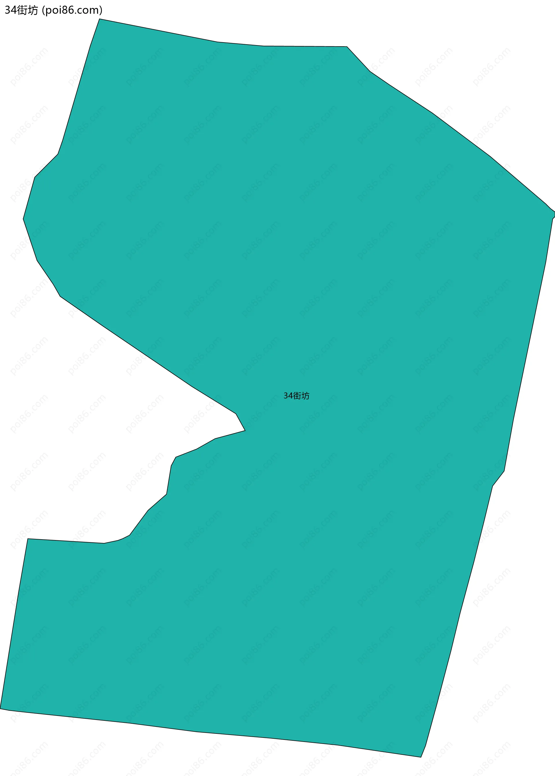 34街坊边界地图