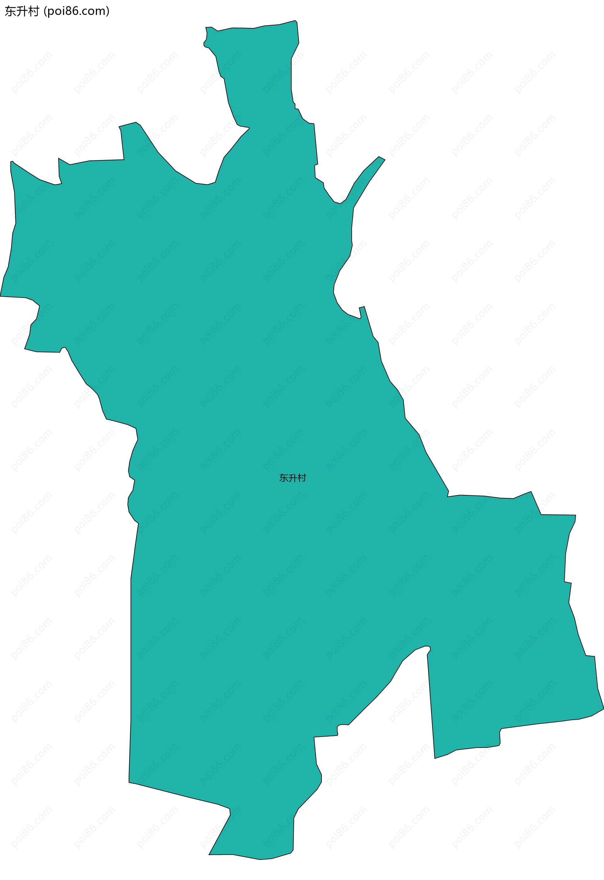 东升村边界地图