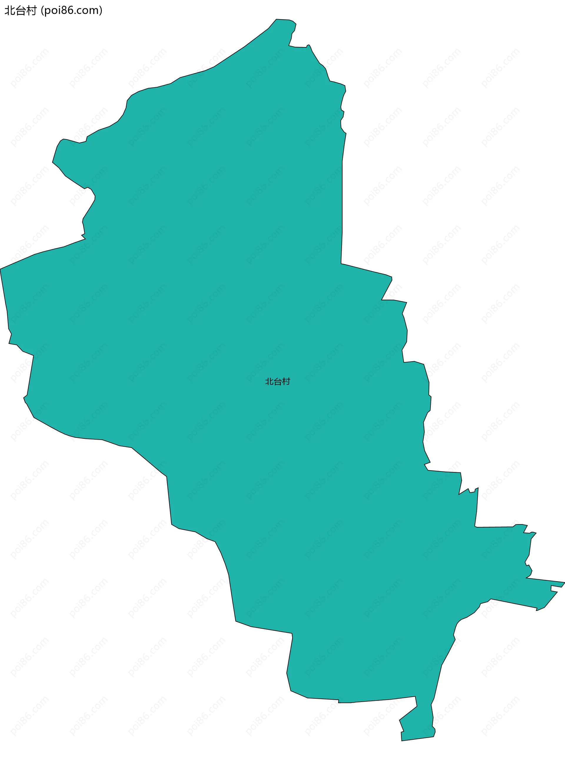 北台村边界地图