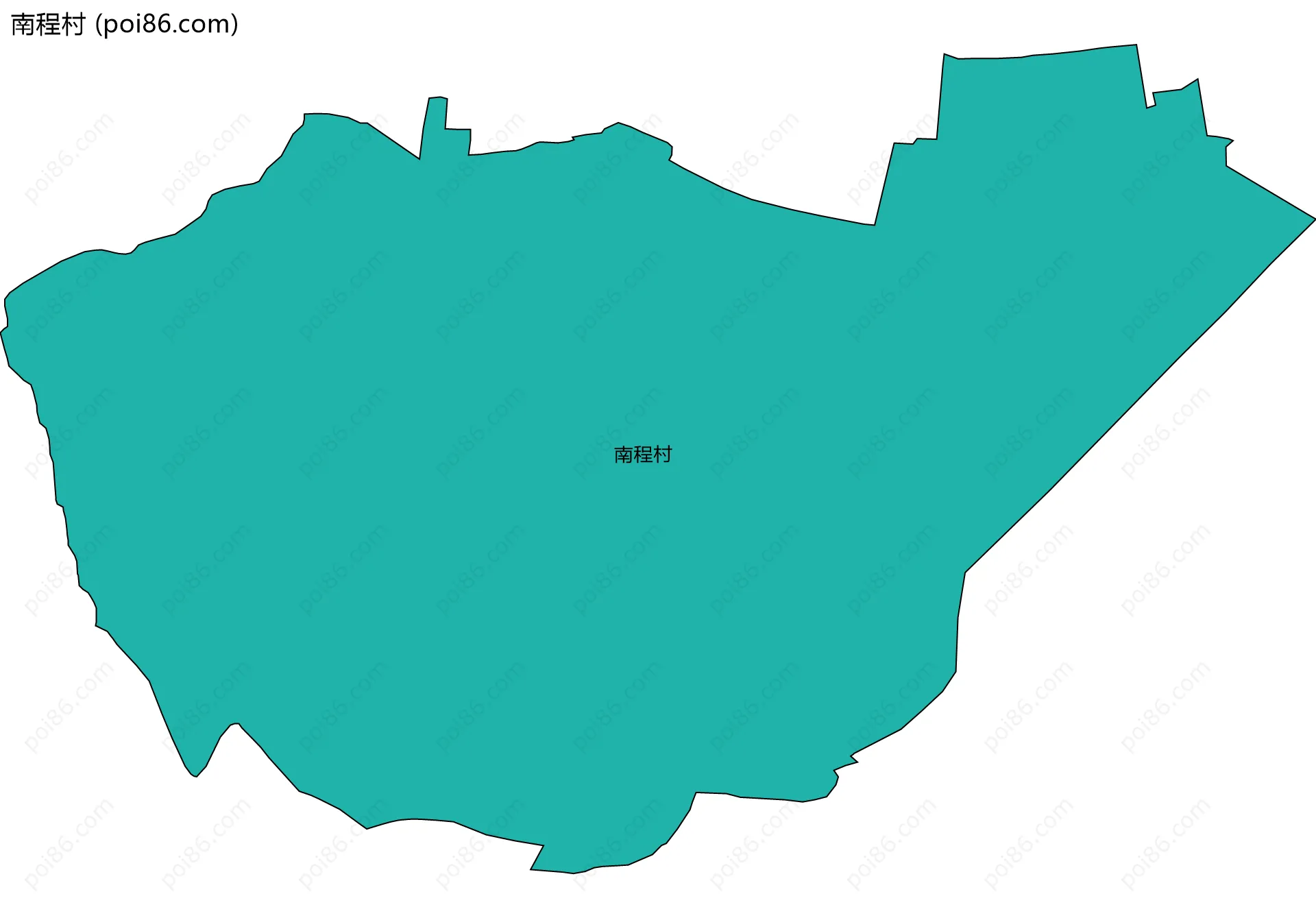 南程村边界地图