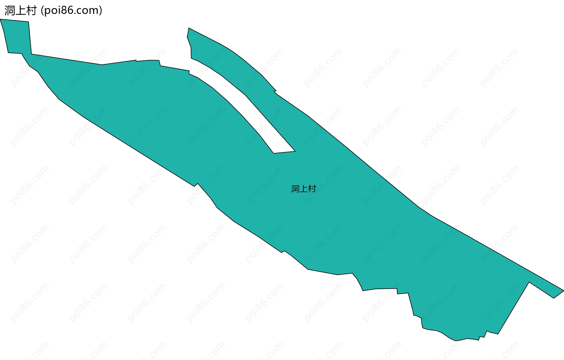 洞上村边界地图