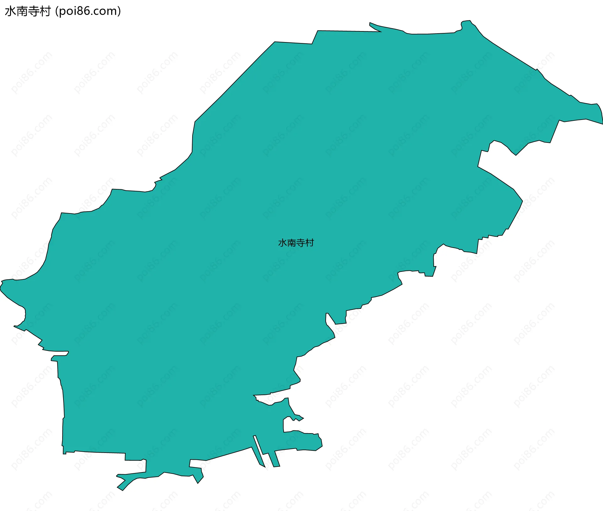 水南寺村边界地图