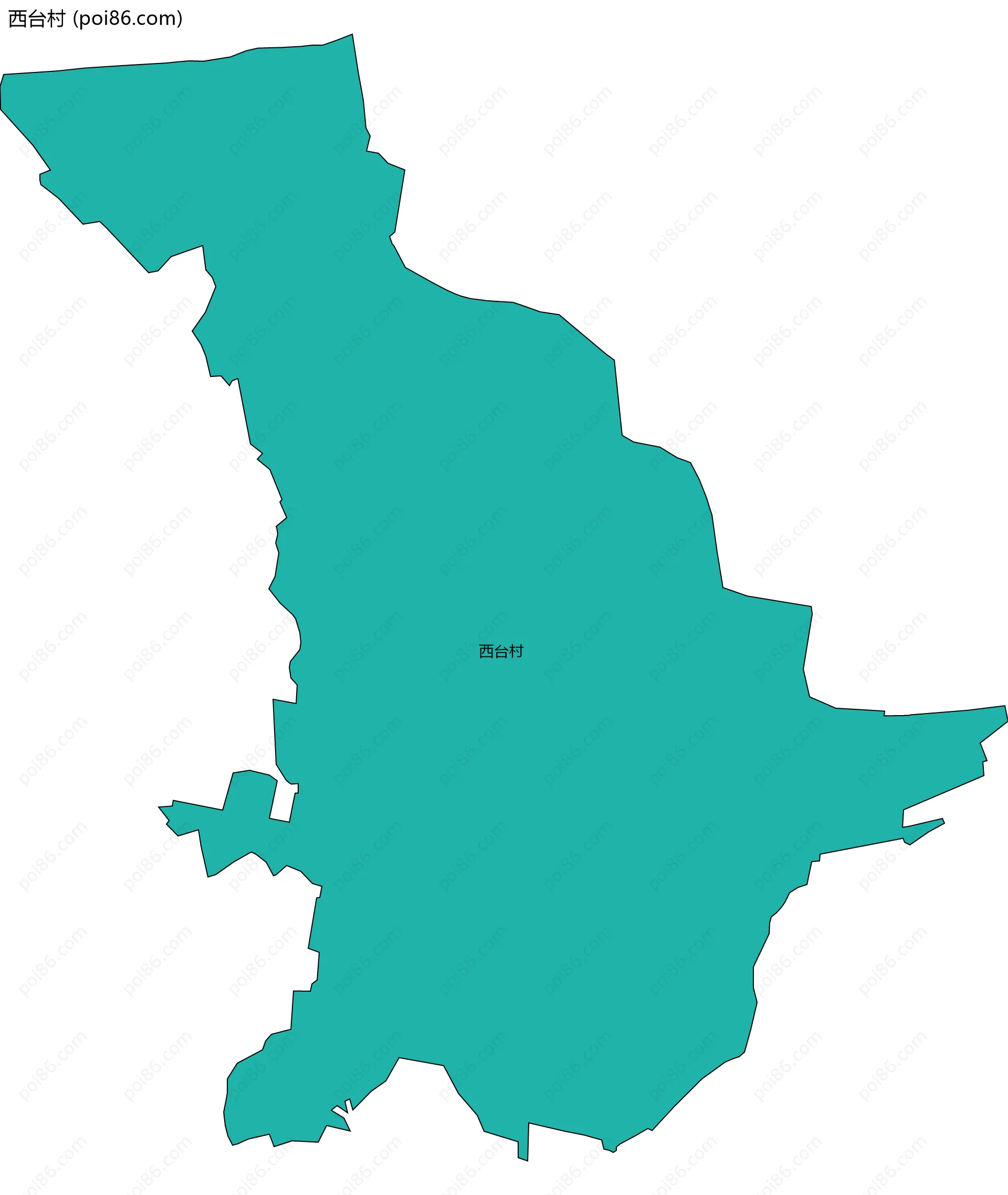 西台村边界地图