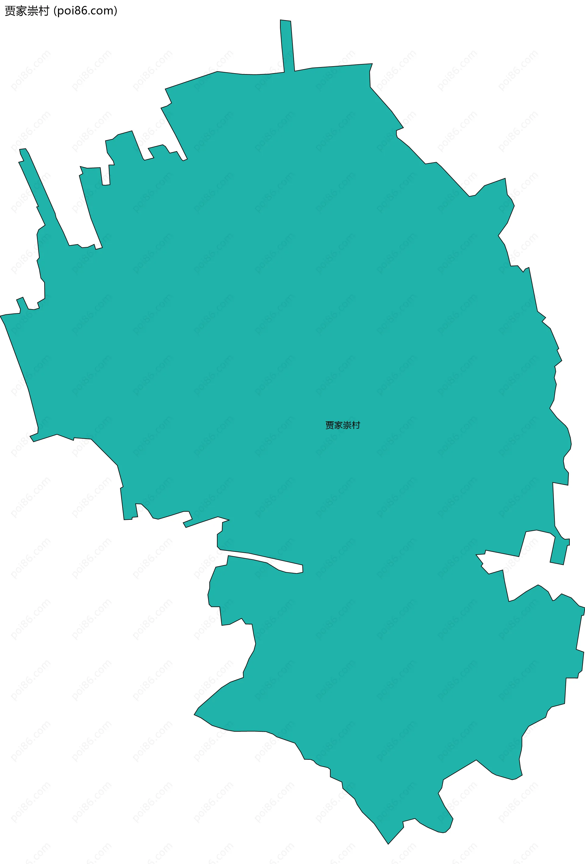 贾家崇村边界地图