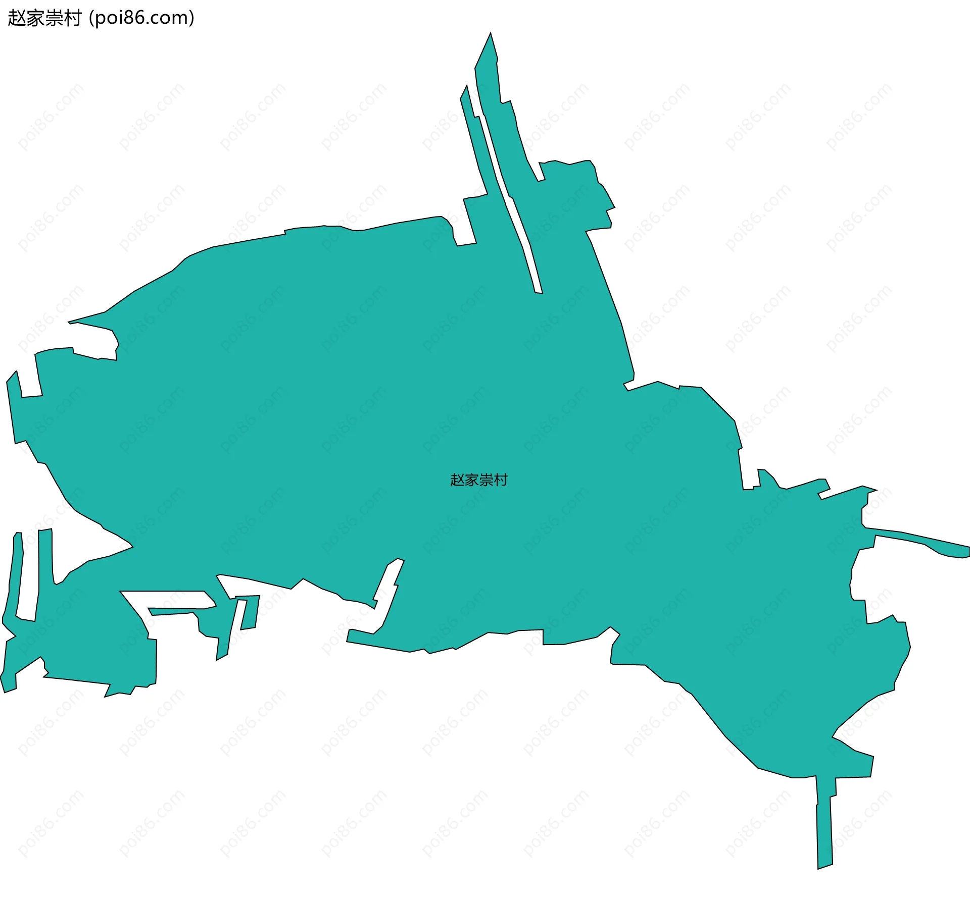赵家崇村边界地图