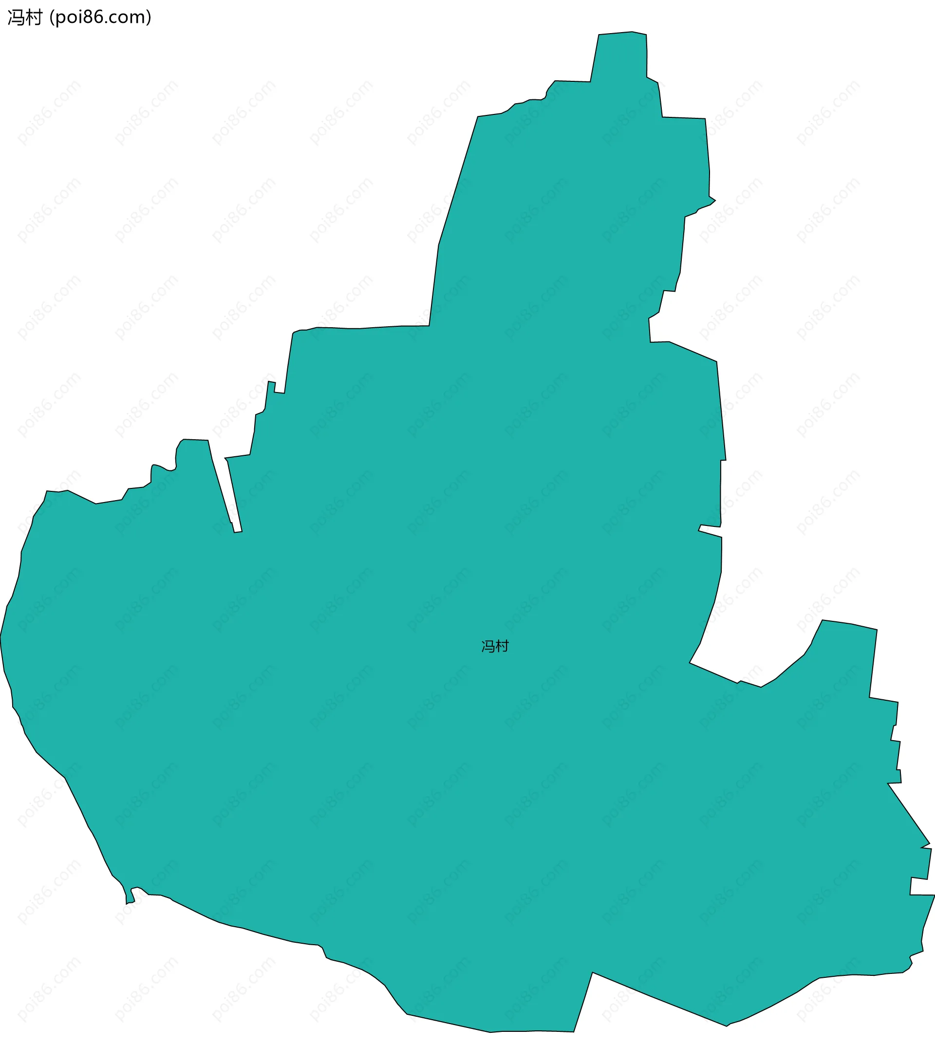 冯村边界地图