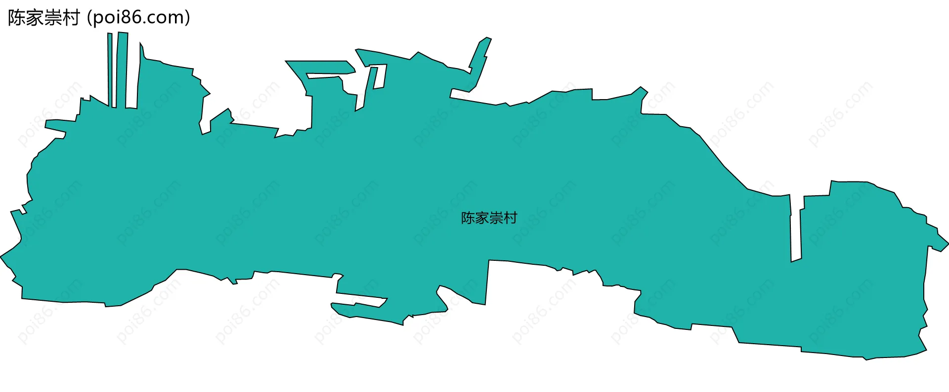 陈家崇村边界地图