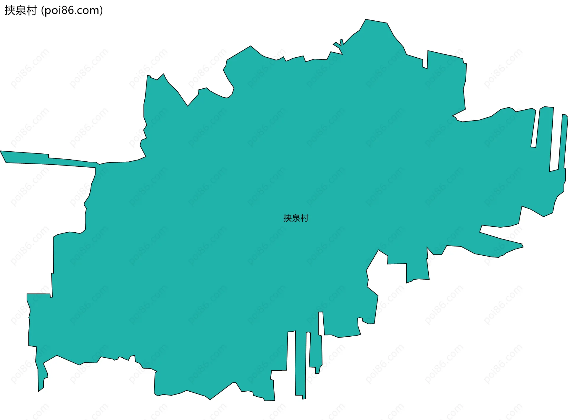 挟泉村边界地图