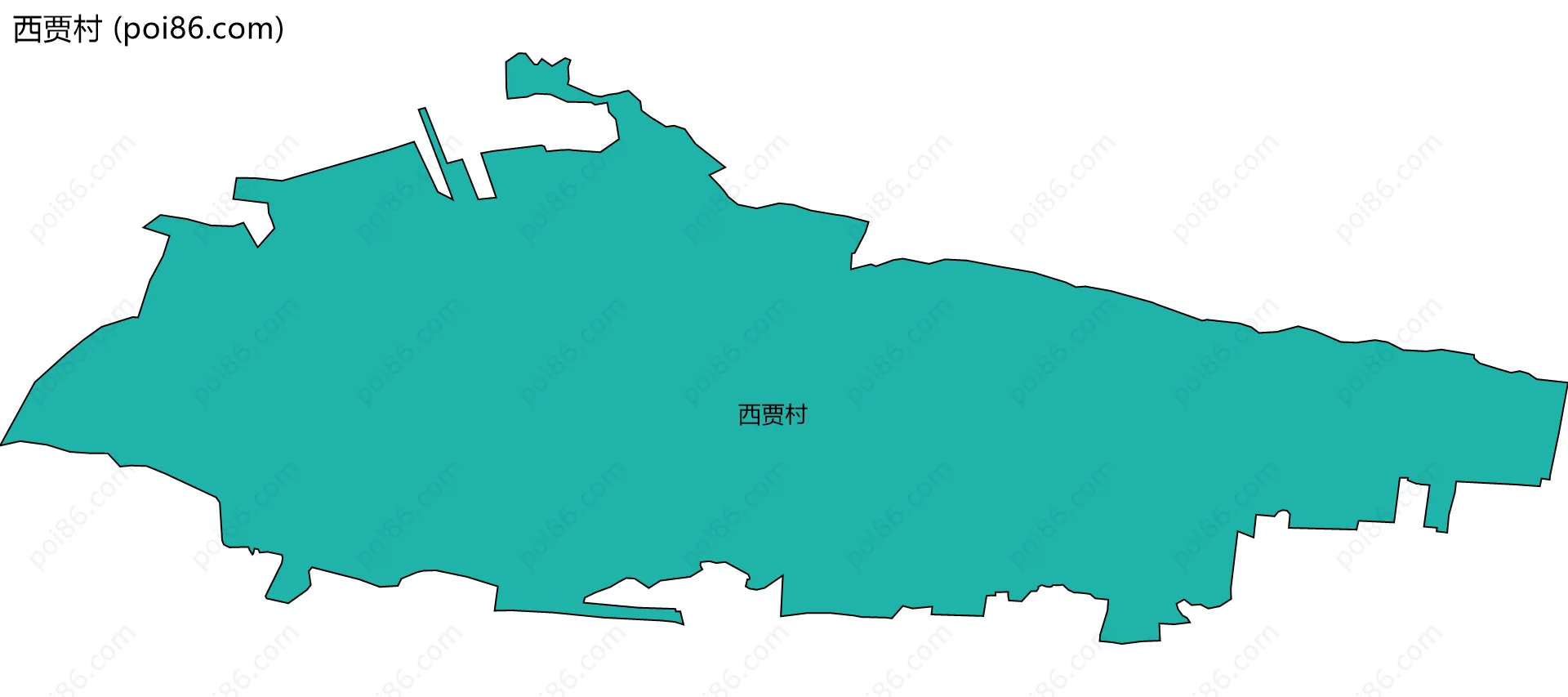 西贾村边界地图