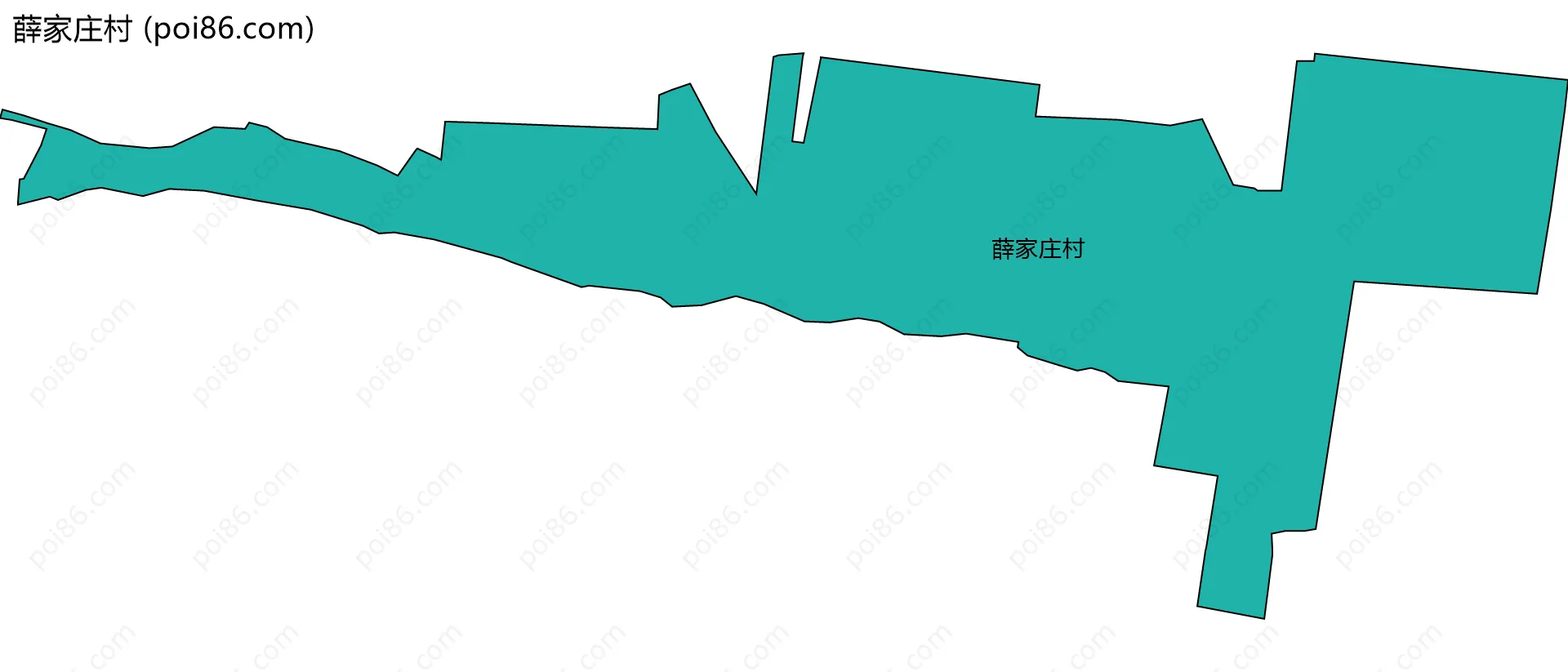 薛家庄村边界地图