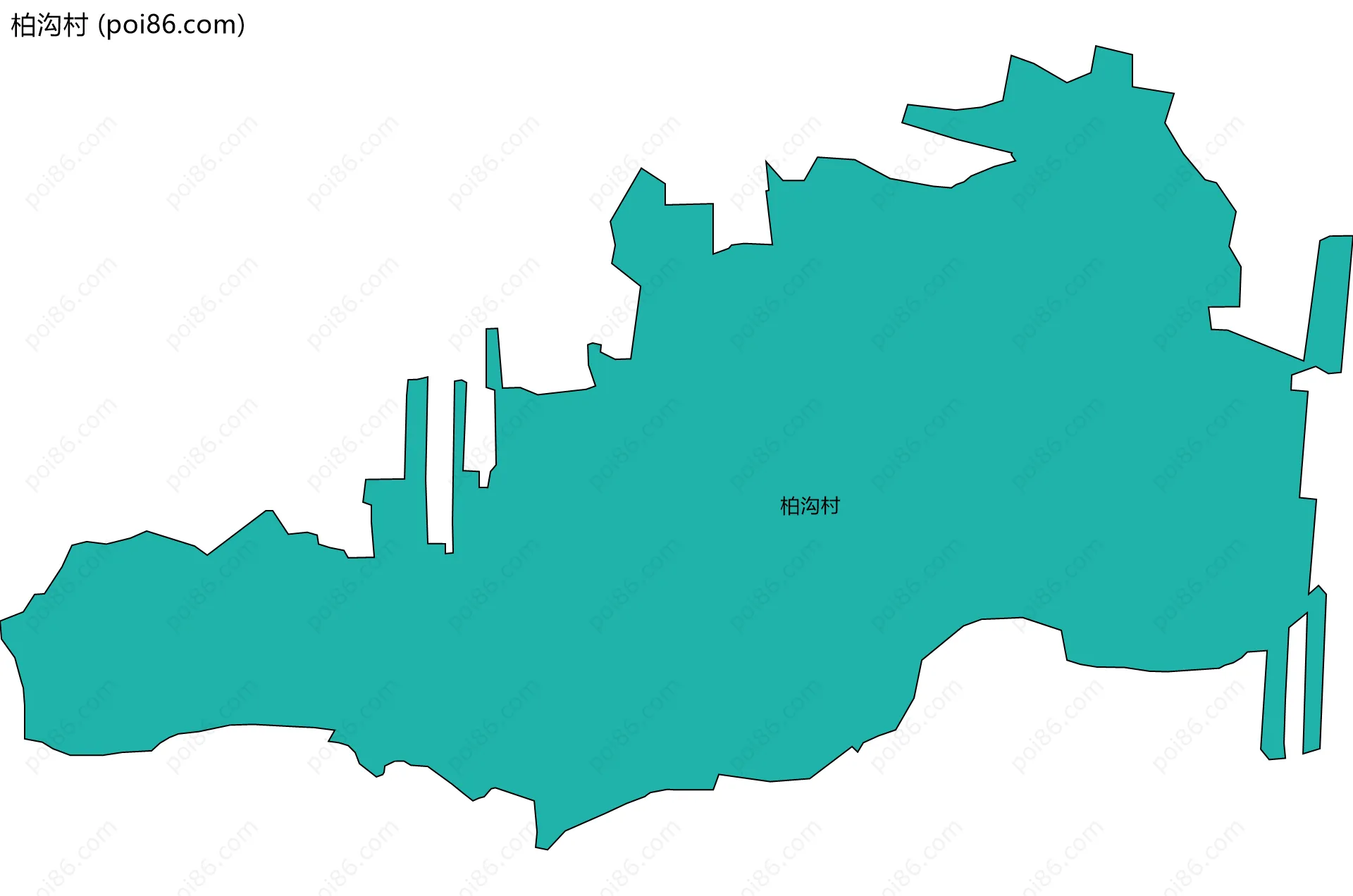 柏沟村边界地图
