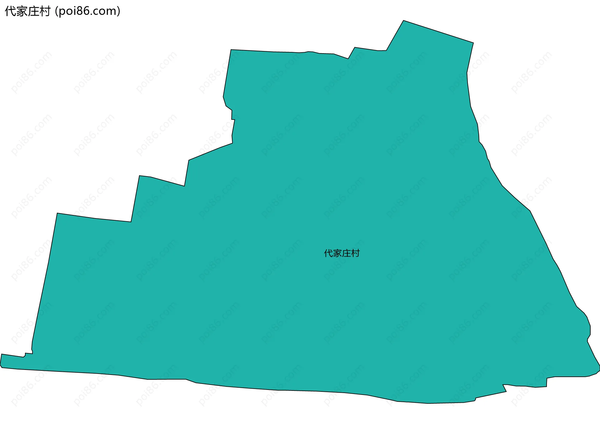 代家庄村边界地图