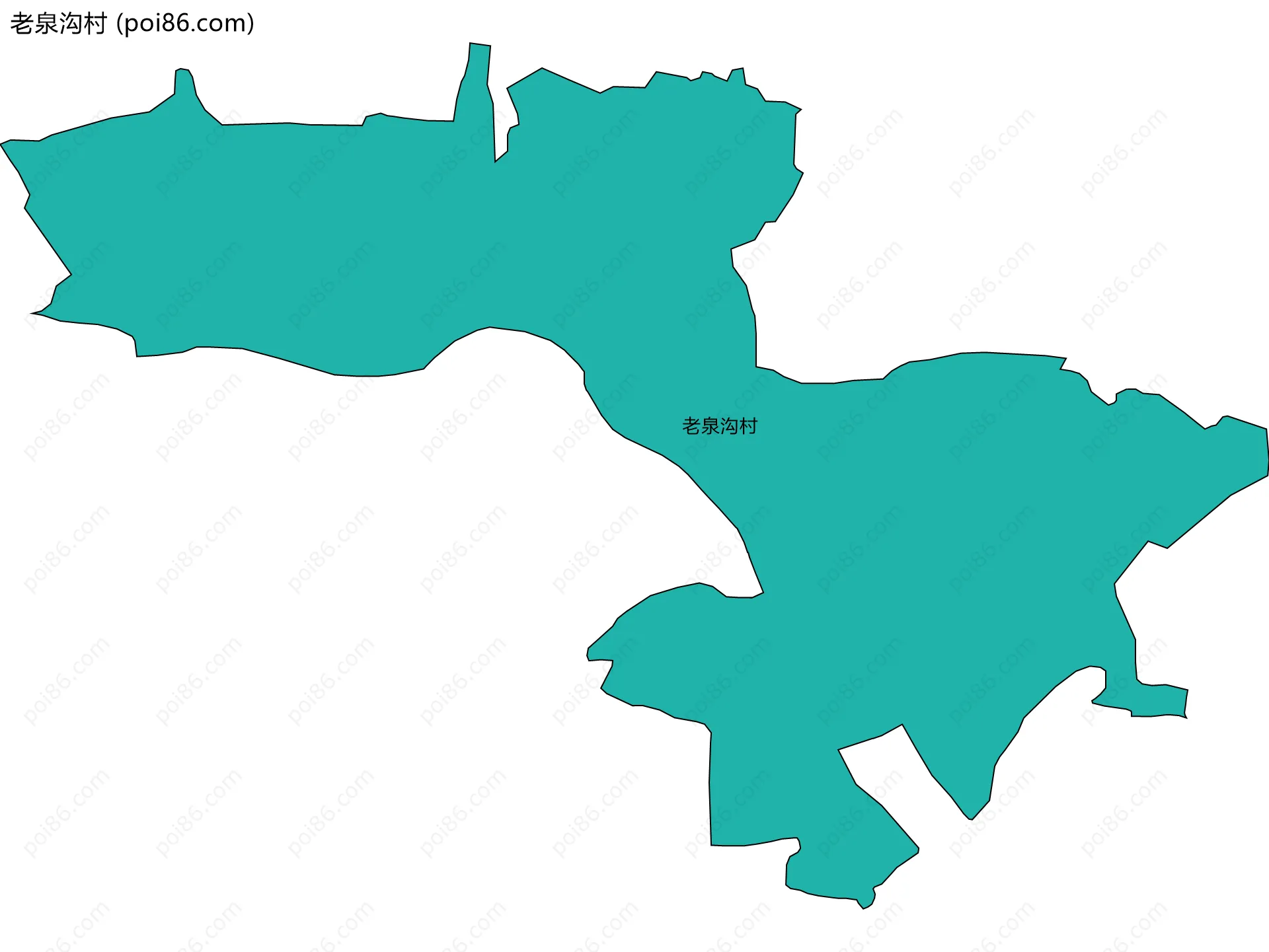 老泉沟村边界地图