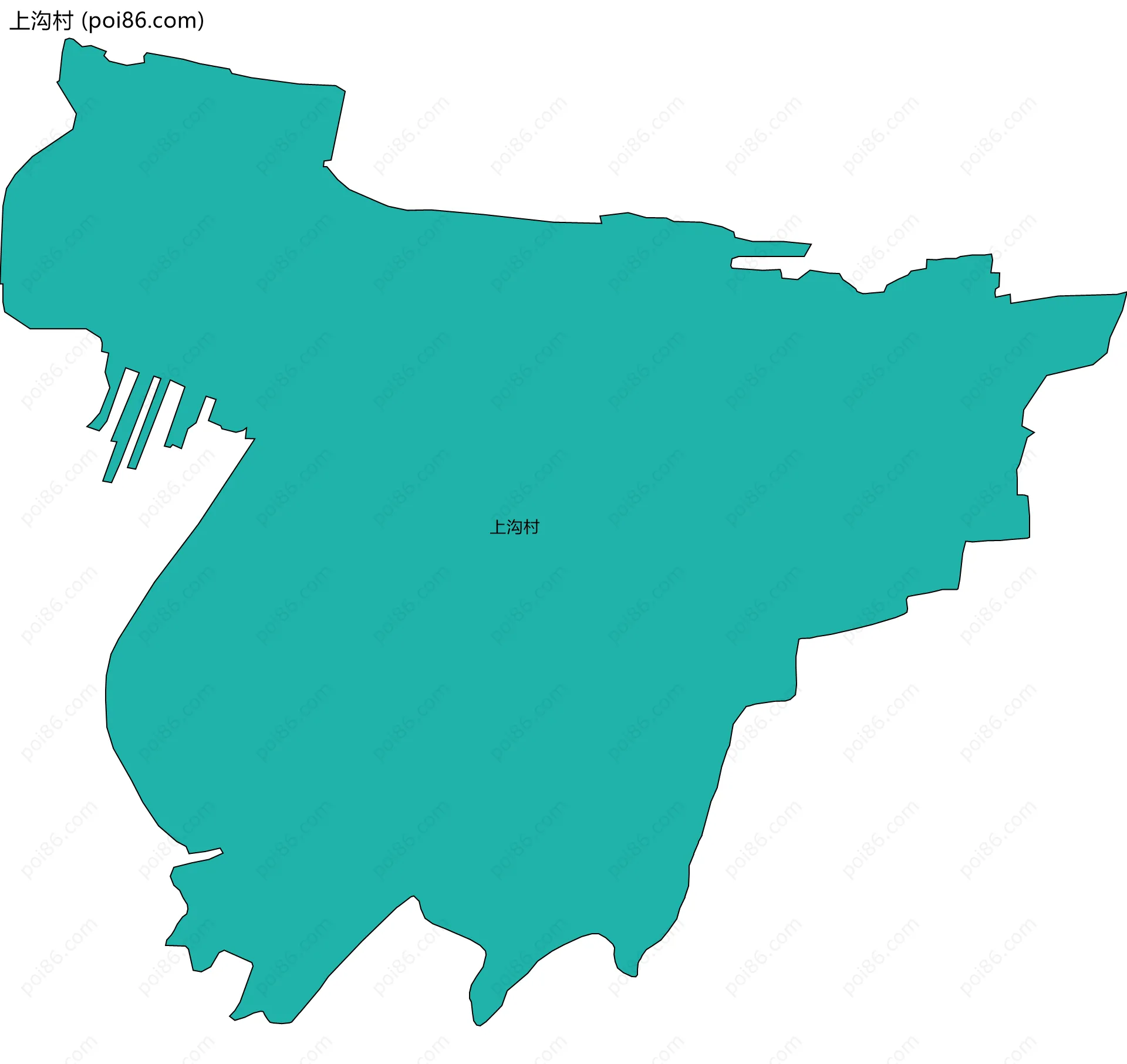 上沟村边界地图