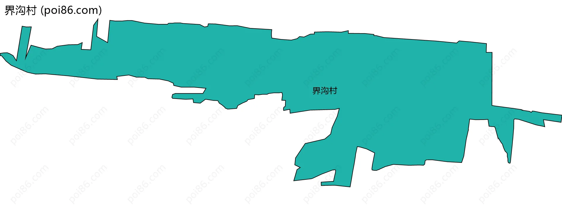 界沟村边界地图