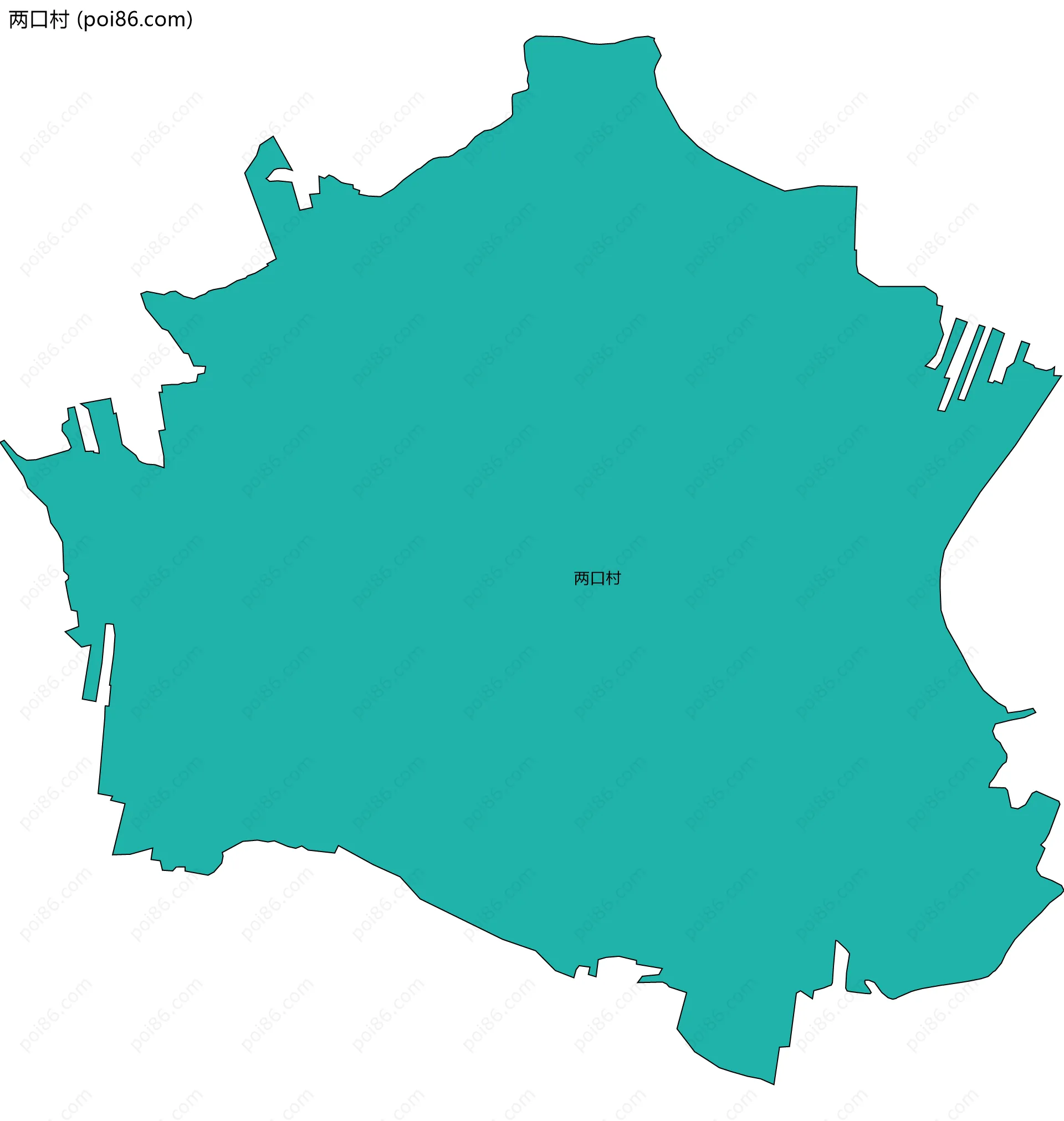 两口村边界地图