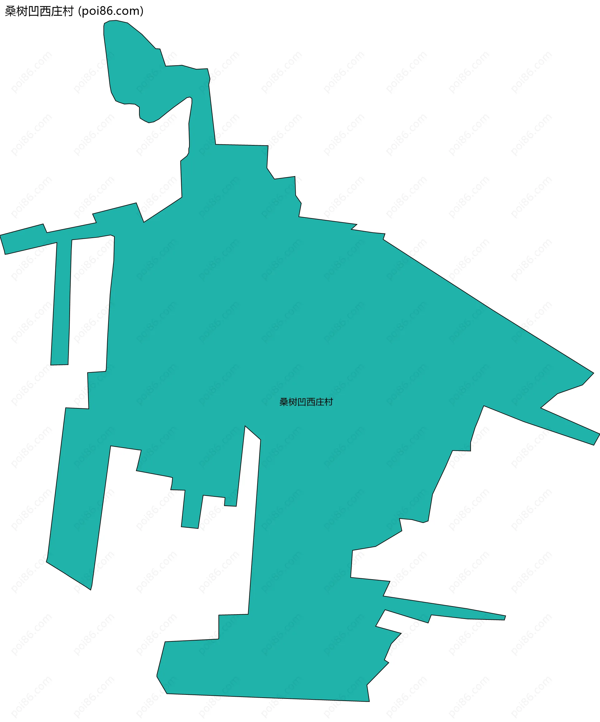 桑树凹西庄村边界地图