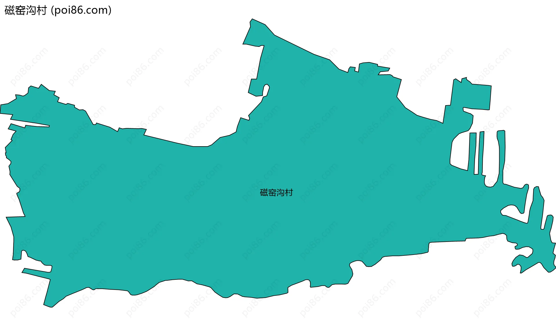 磁窑沟村边界地图