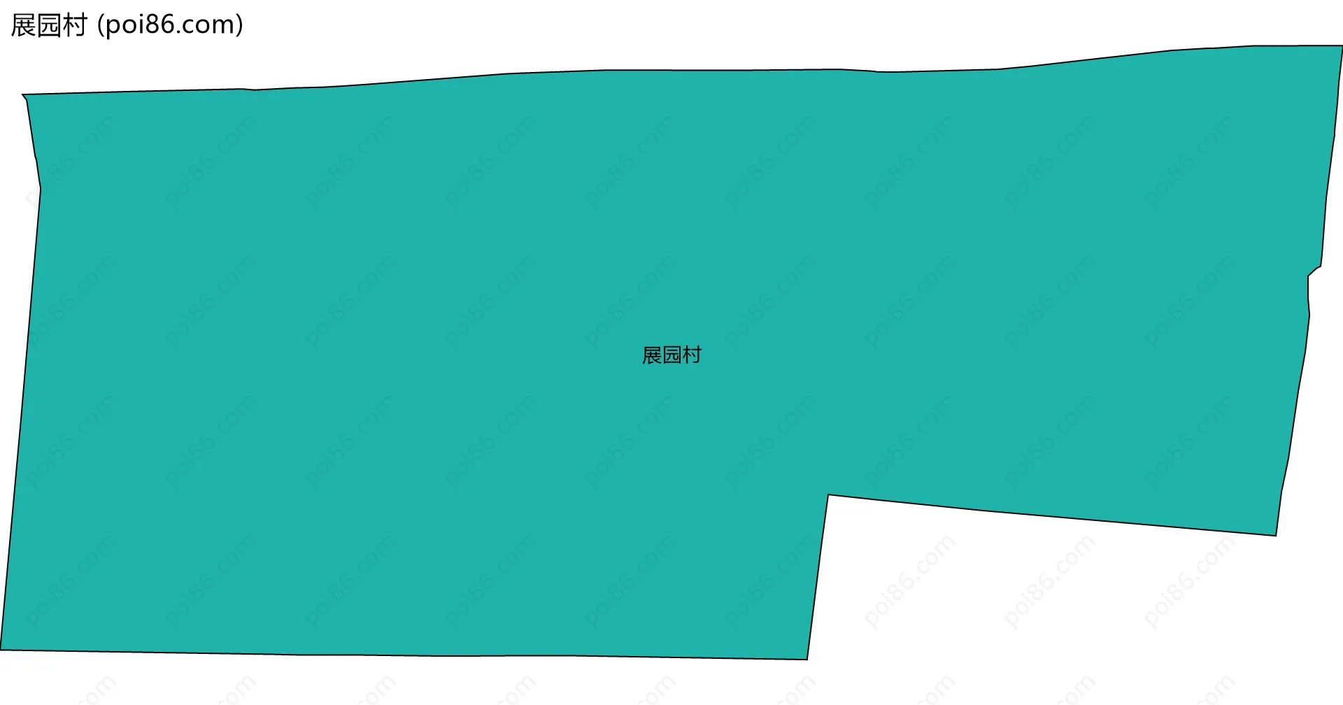 展园村边界地图