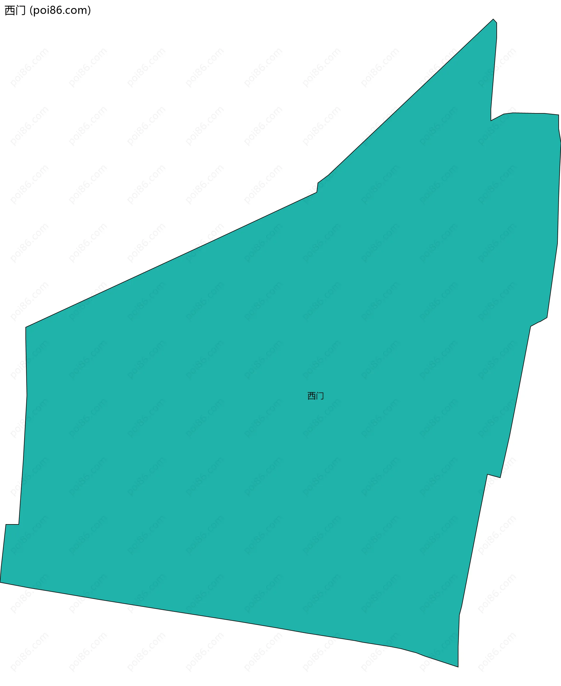 西门边界地图