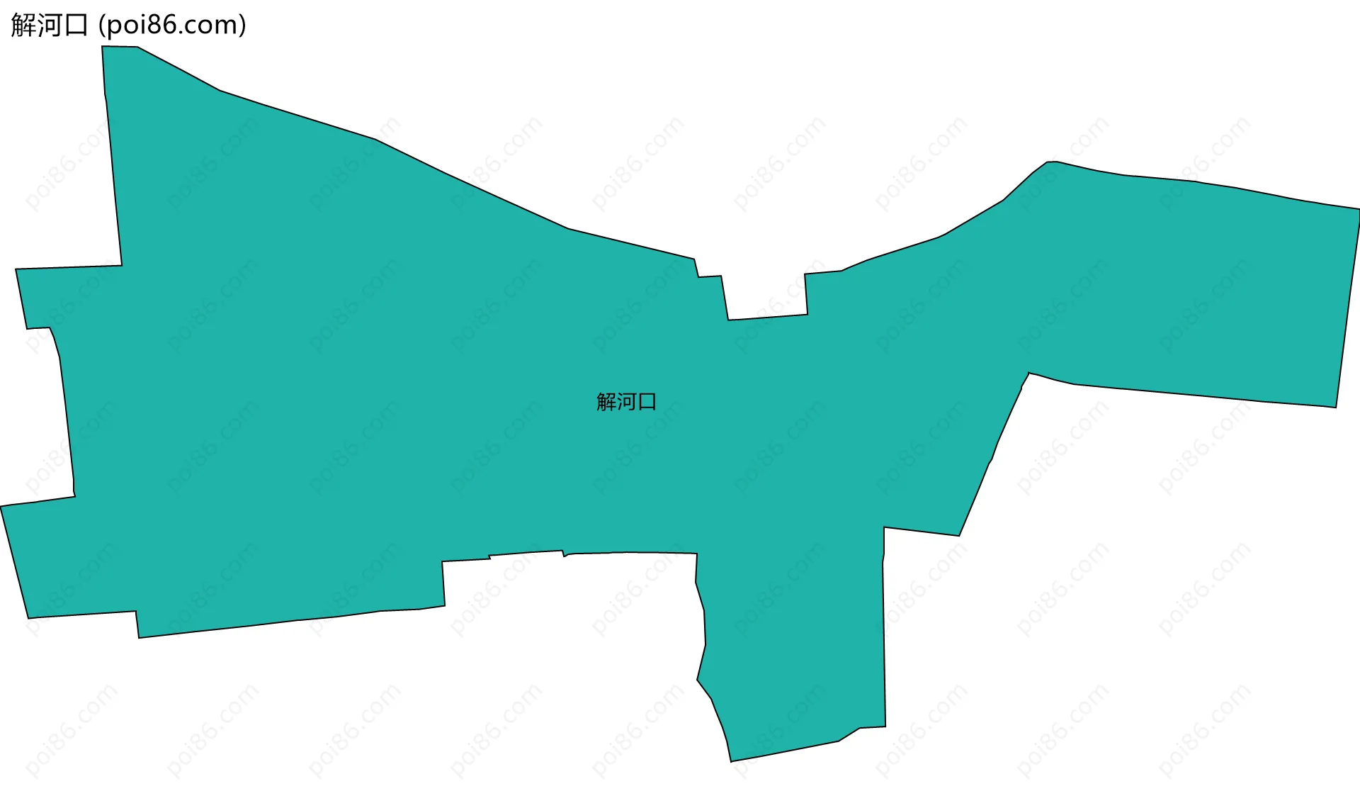 解河口边界地图