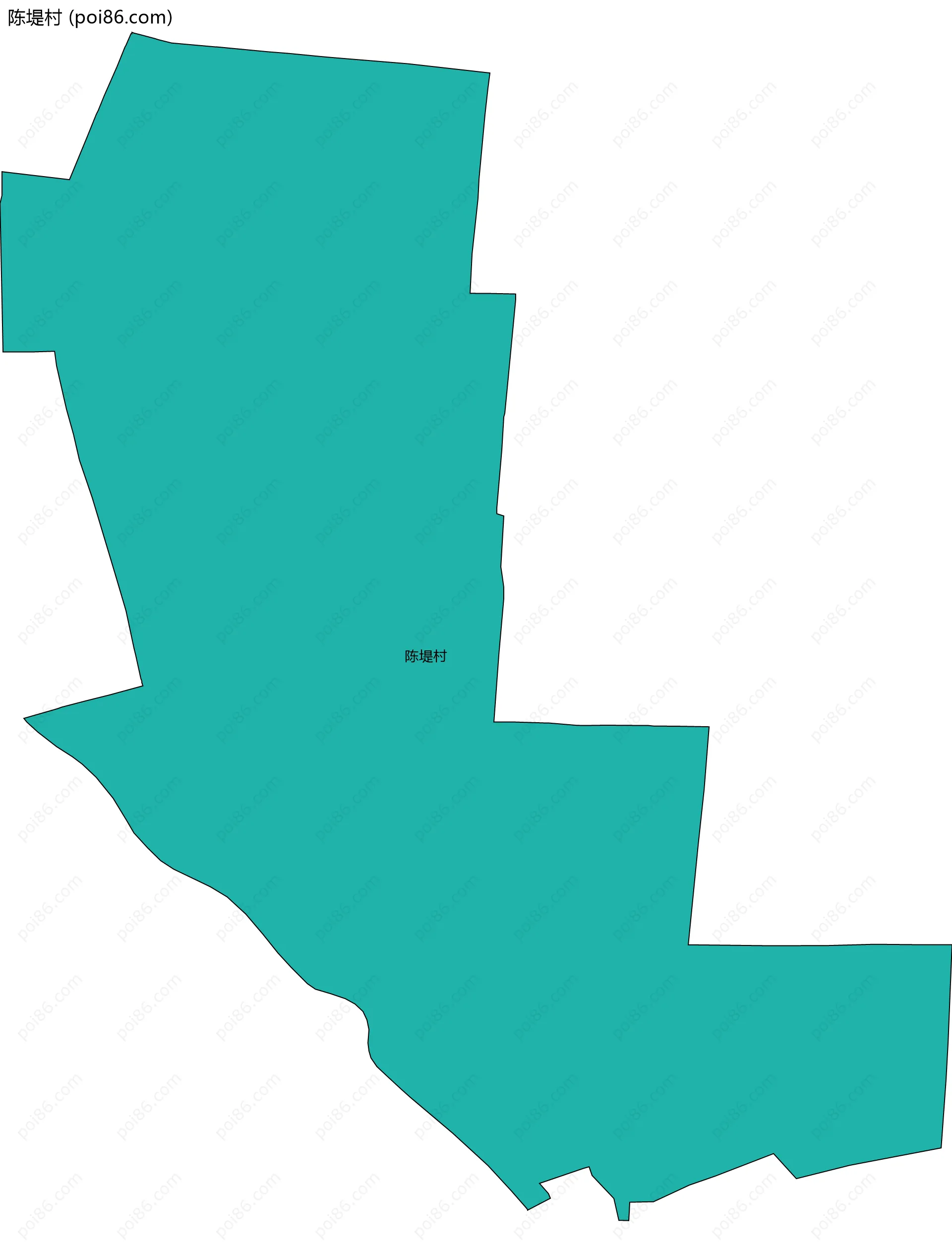 陈堤村边界地图