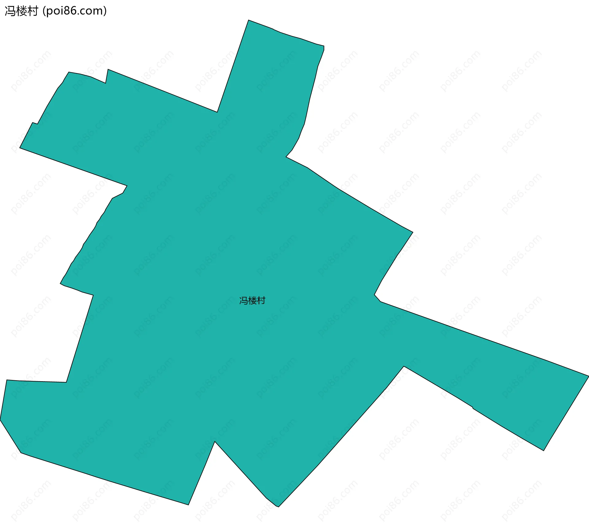 冯楼村边界地图