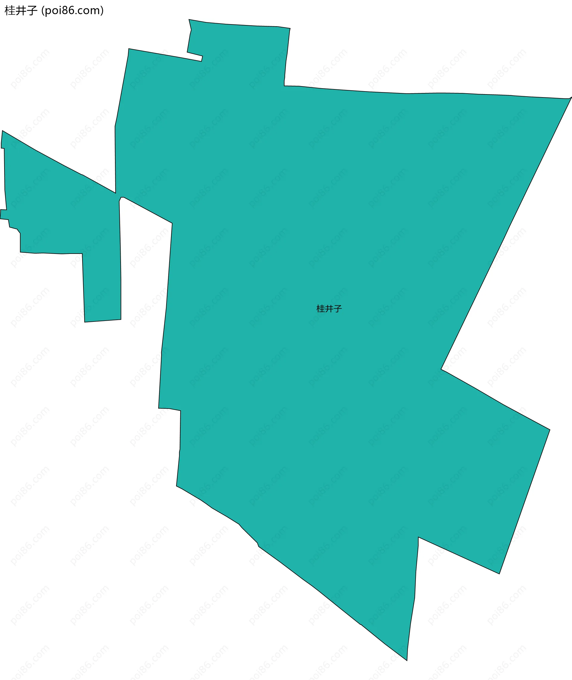 桂井子边界地图