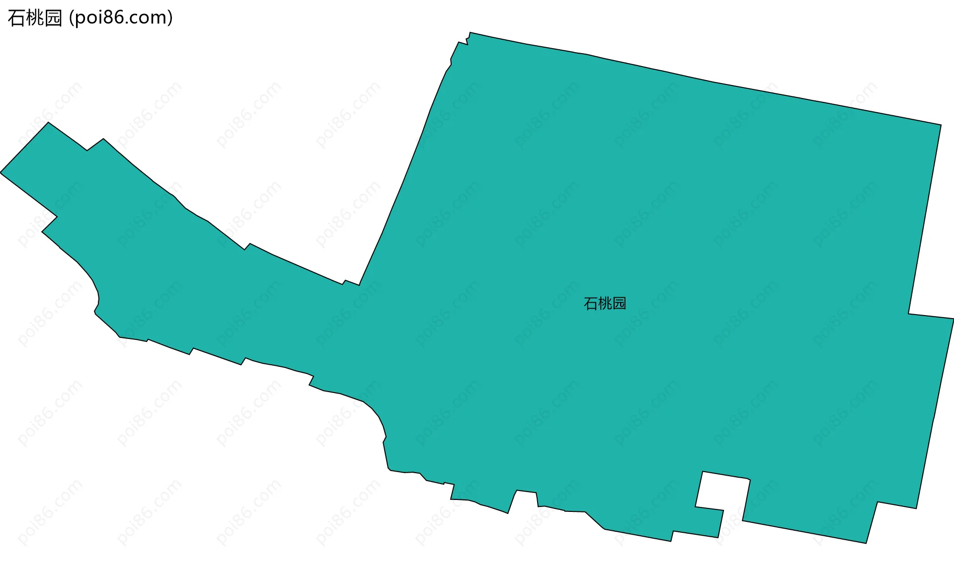石桃园边界地图